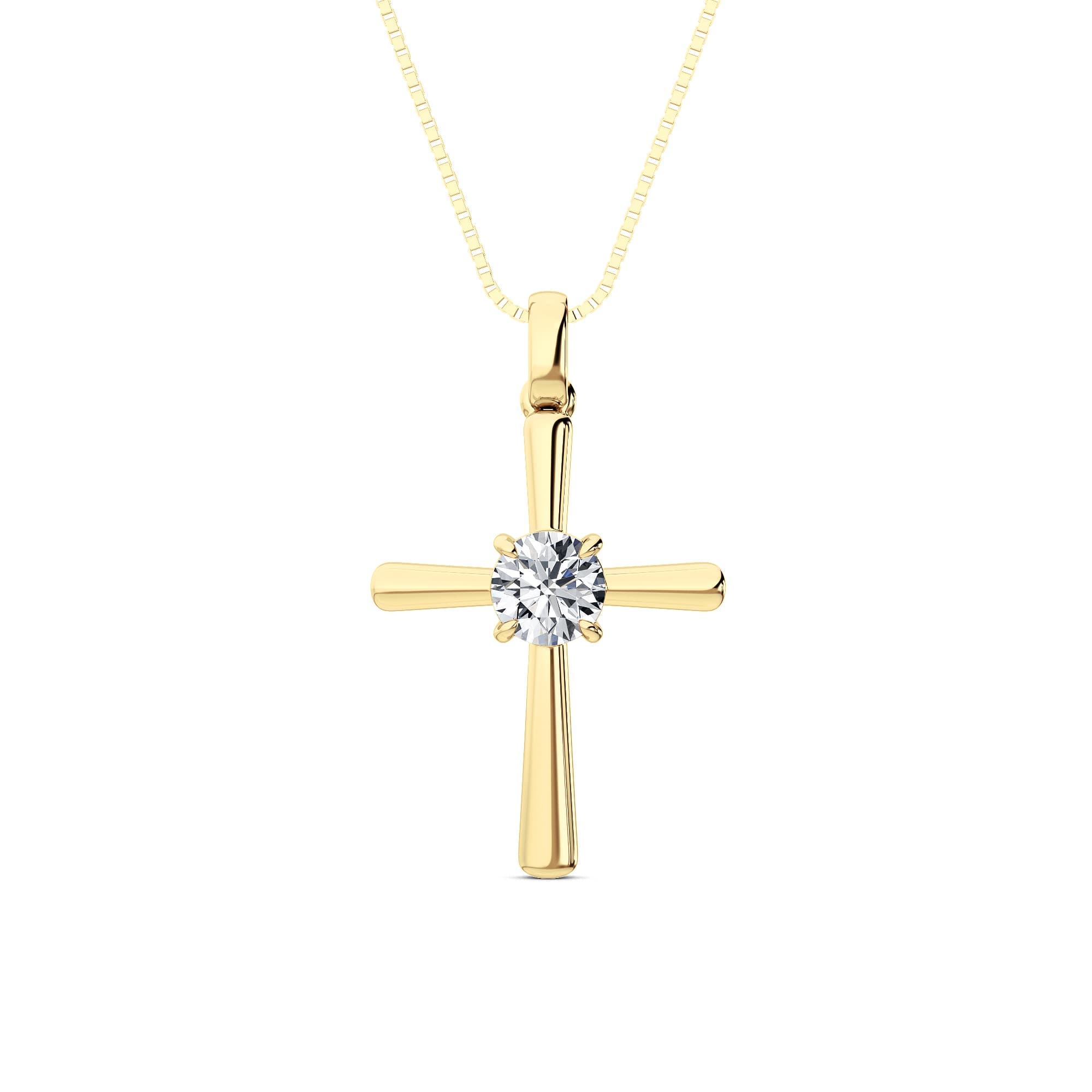 Lab Diamond Fine Necklace — 0.5 ct total weight in 14k yellow gold · product view 1