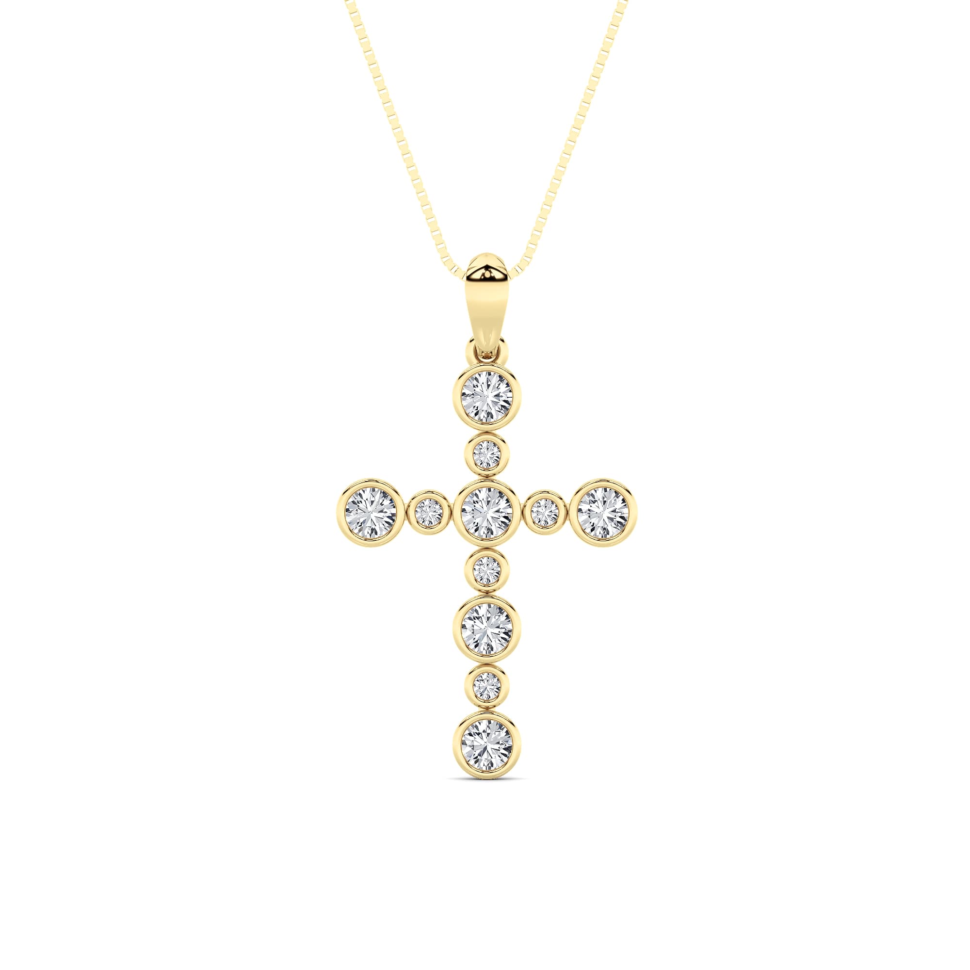 Lab Diamond Fine Necklace — 1 ct total weight in 14k yellow gold · product view 1