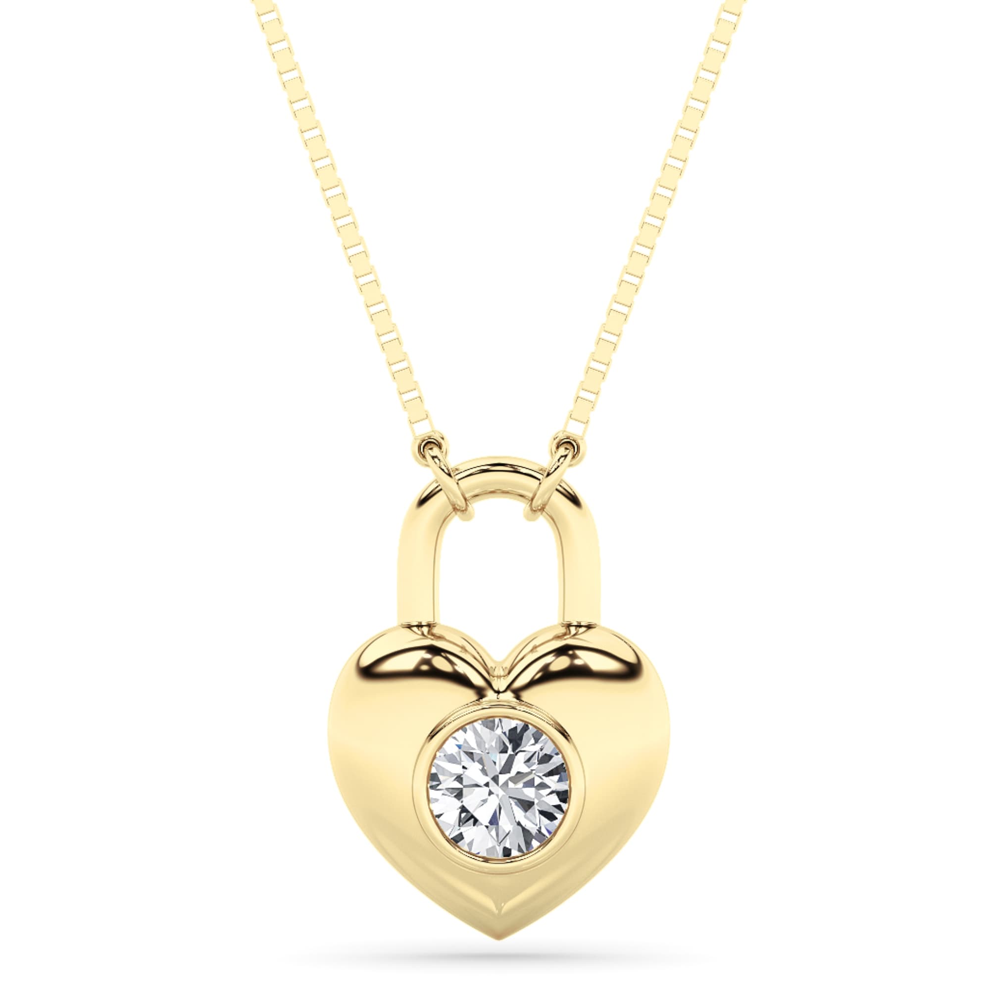 Lab Diamond Fine Necklace — 0.5 ct total weight in 14k yellow gold · product view 1