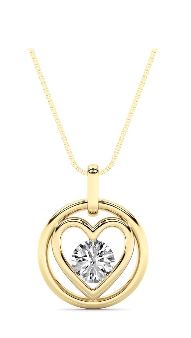 Lab Diamond Fine Necklace — 0.75 ct total weight in 14k yellow gold · product view 1