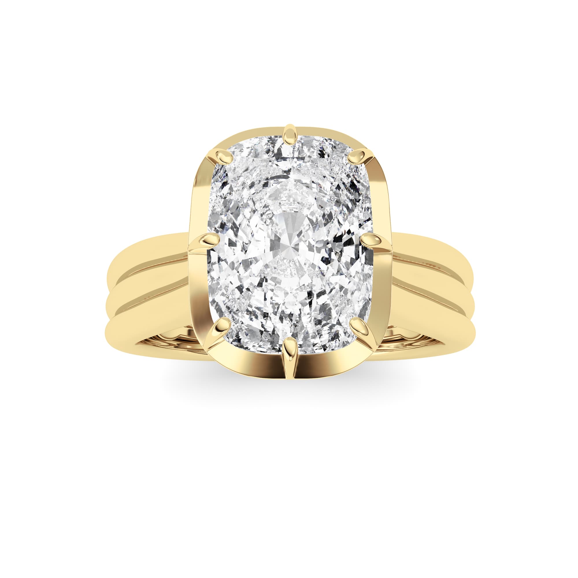 Lab Diamond Fine Ring — 3 ct total weight in 14k yellow gold · product view 1