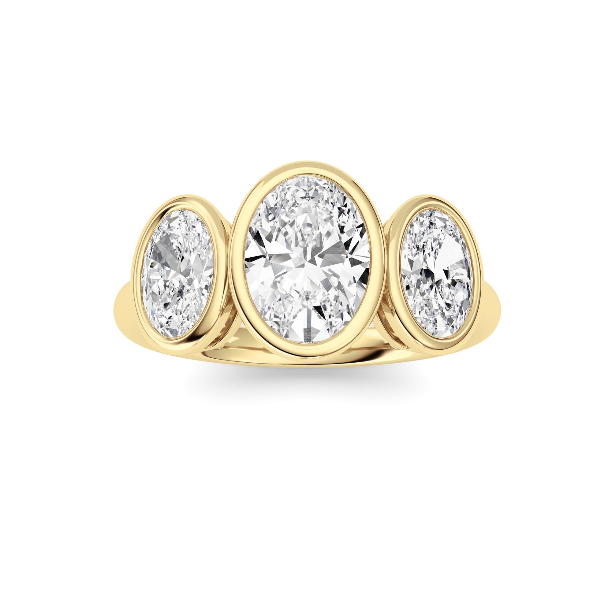 Lab Diamond Fine Ring — 2 ct total weight in 14k yellow gold · product view 1