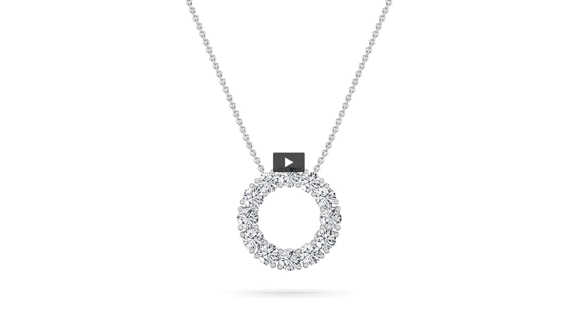 Round Lab Diamond Circle Pendant · Design 0059 product-video preview