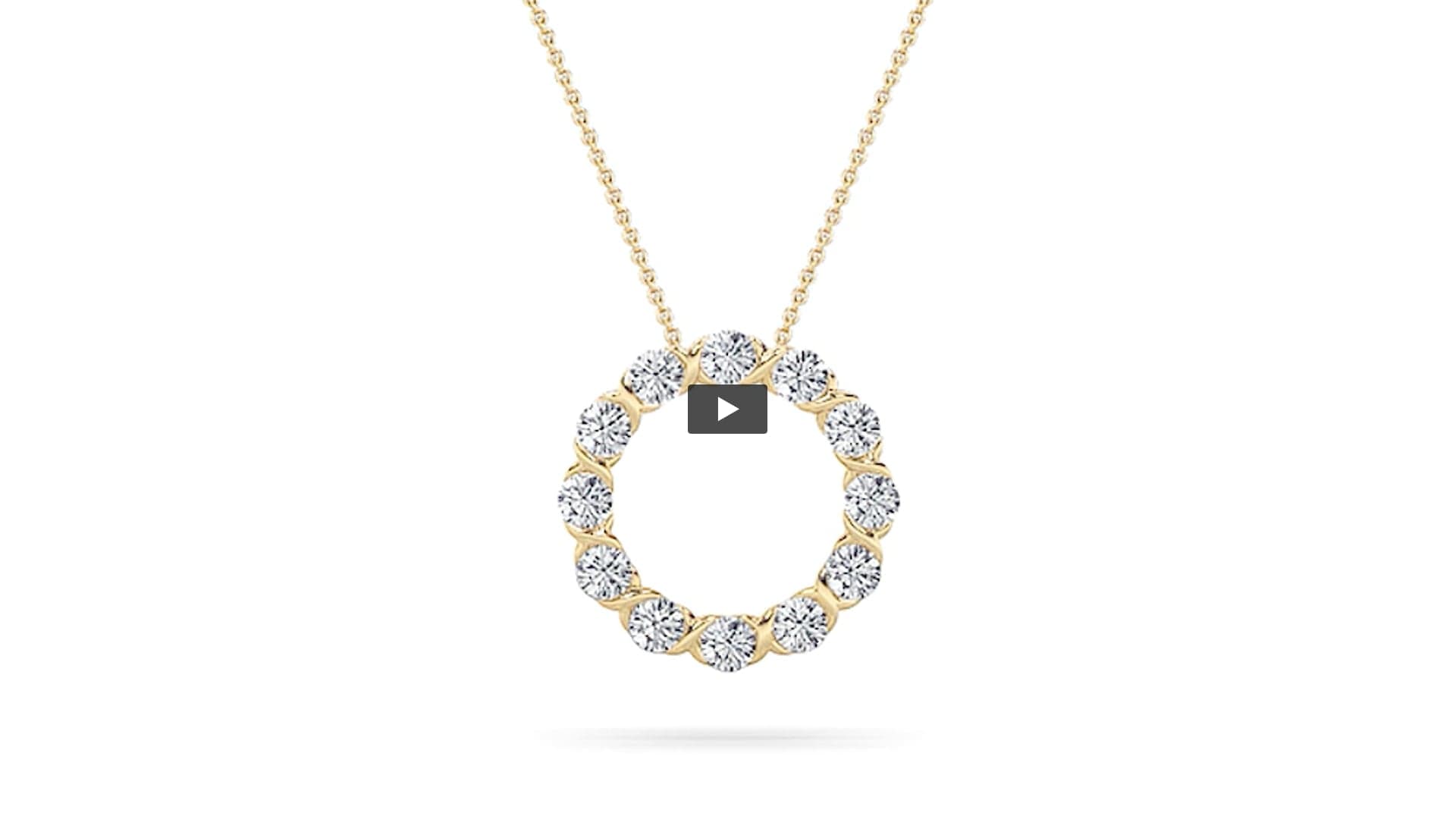Round Lab Diamond Circle Pendant · Design 0060 product-video preview
