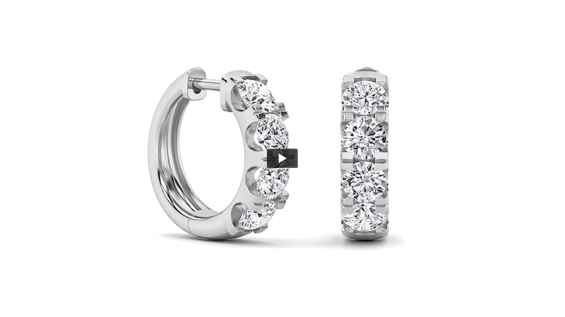 Round Lab Diamond Hoop Earrings · Design 0173 product-video preview