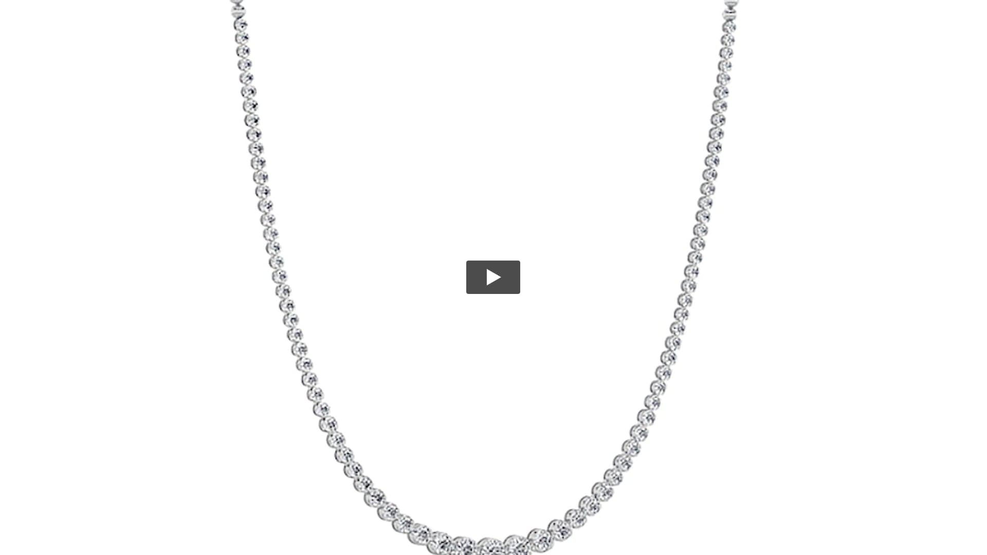 Round Lab Diamond Graduating Half Riviera Necklace · Design 0196 product-video preview