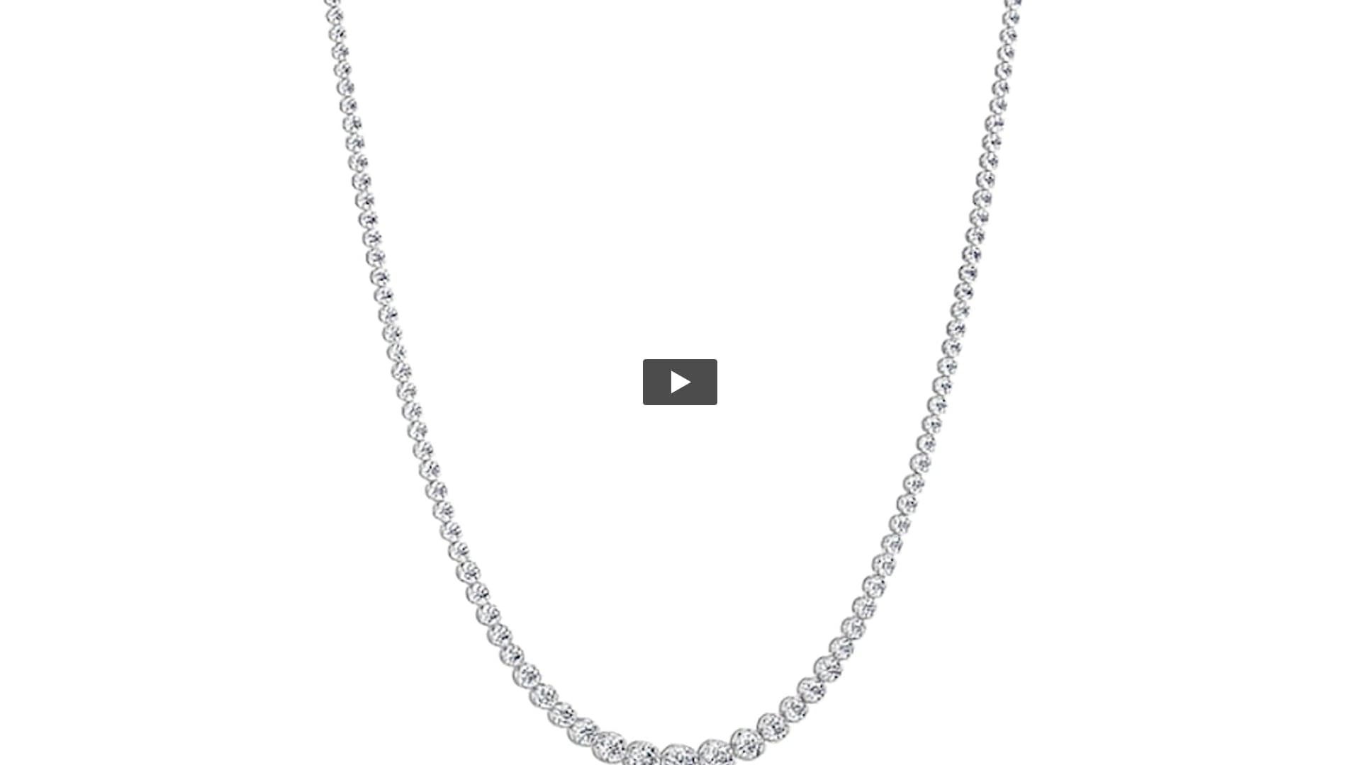 Round Lab Diamond Graduating Half Riviera Necklace · Design 0197 product-video preview