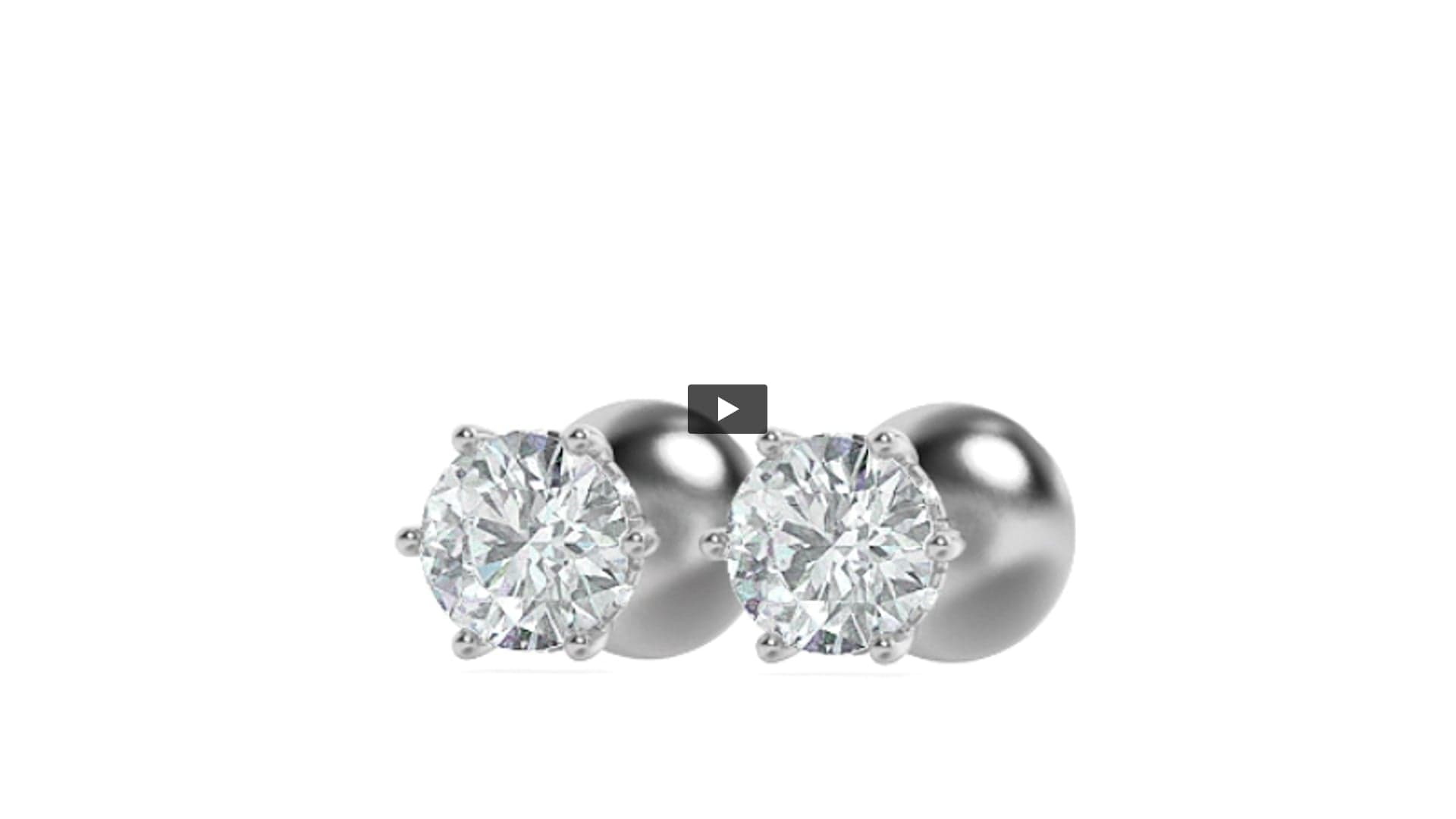 Round Lab Diamond Hidden Halo Stud Earrings · Design 0212 product-video preview