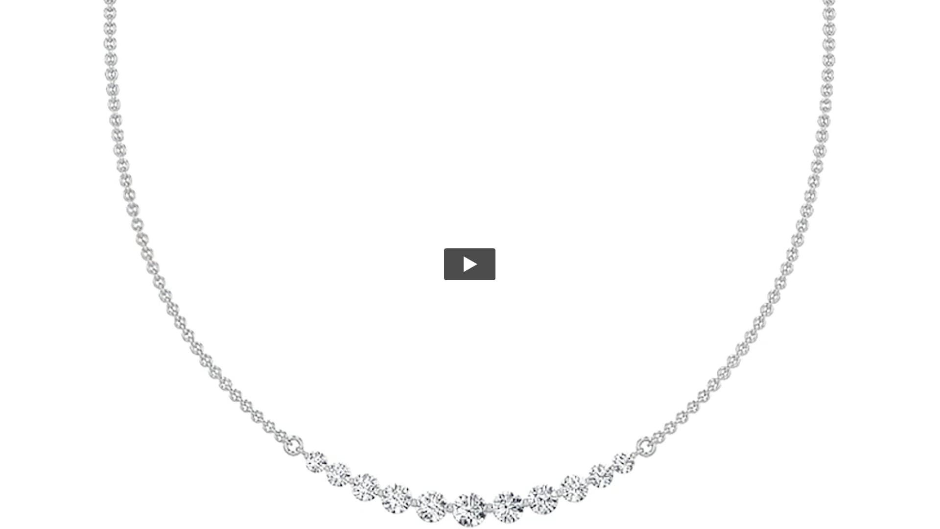 Round Lab Diamond Graduating half Necklace product-video preview