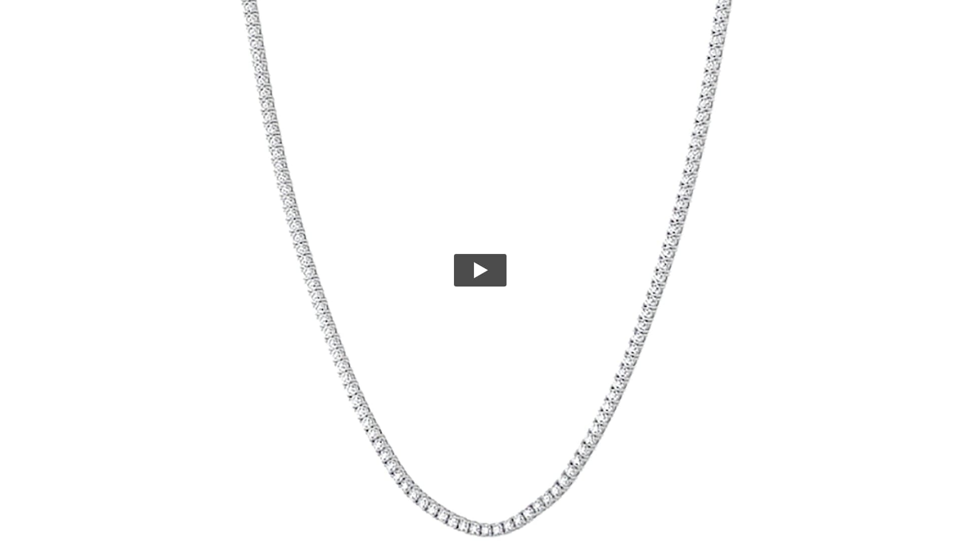 Round Lab Diamond Tennis Necklace product-video preview