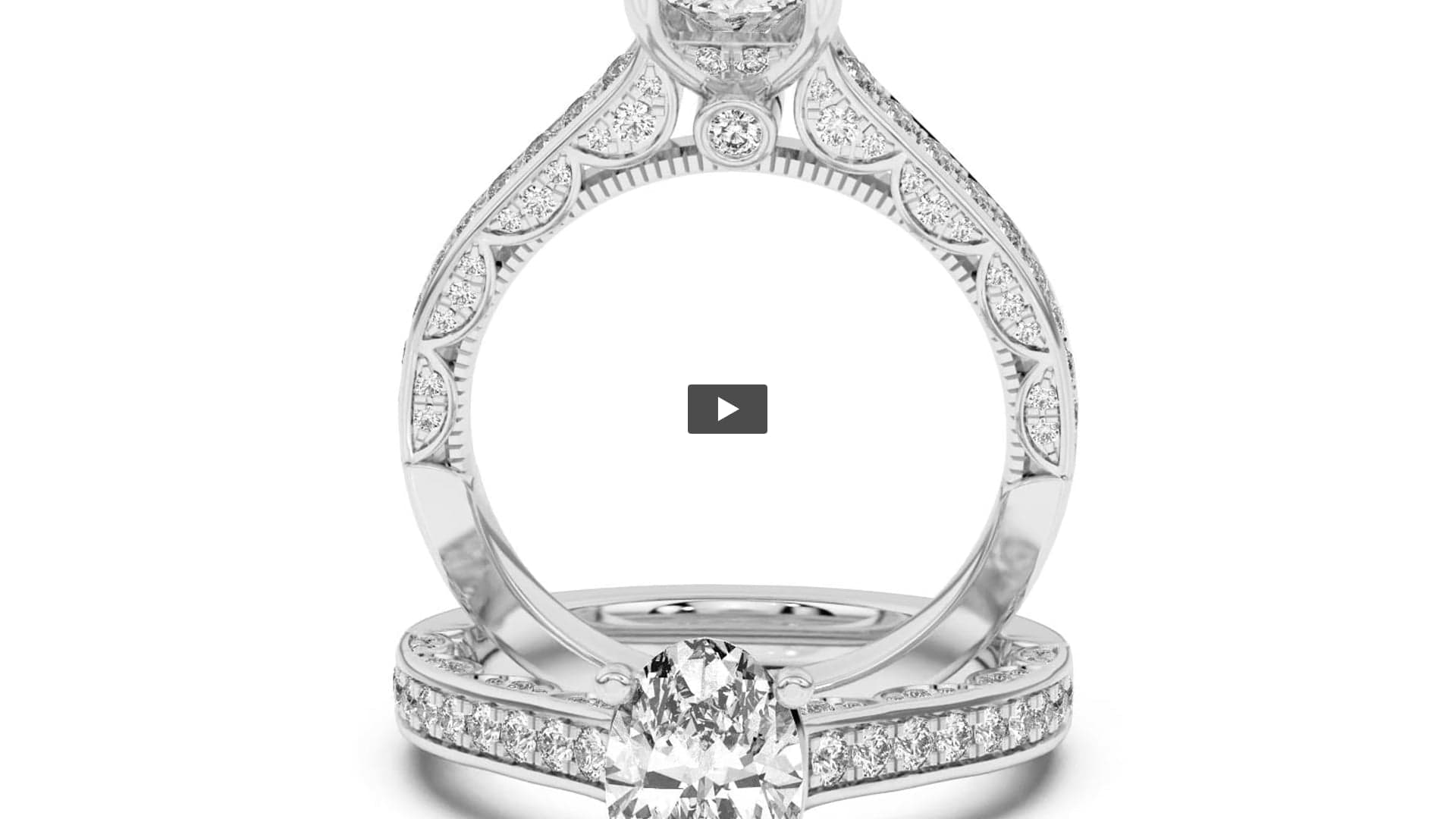 Oval Lab Diamond Accented Engagement Ring · Design 0747 product-video preview