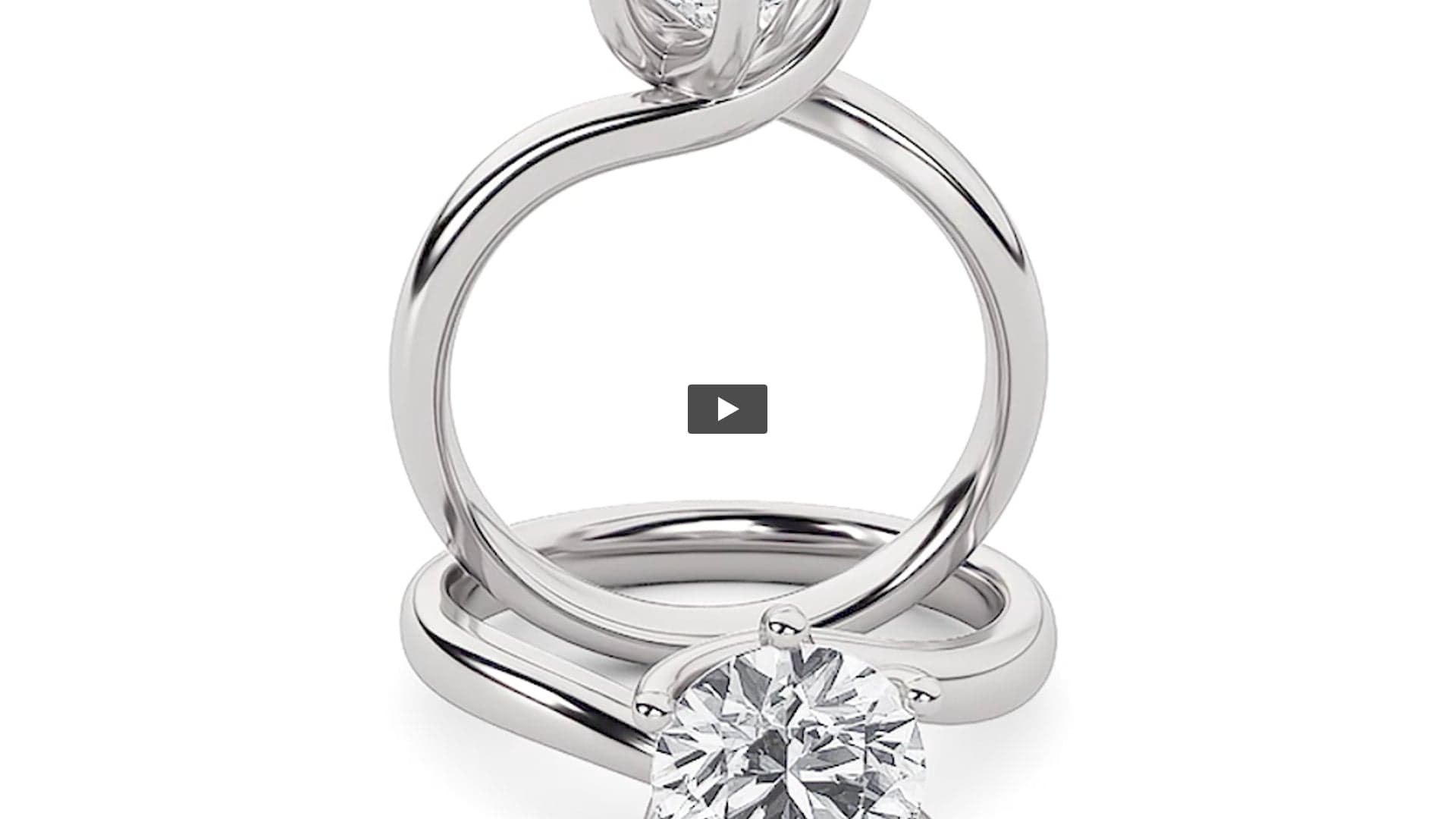 Round Lab Diamond Bypass Shank Engagement Ring · Design 0774 product-video preview