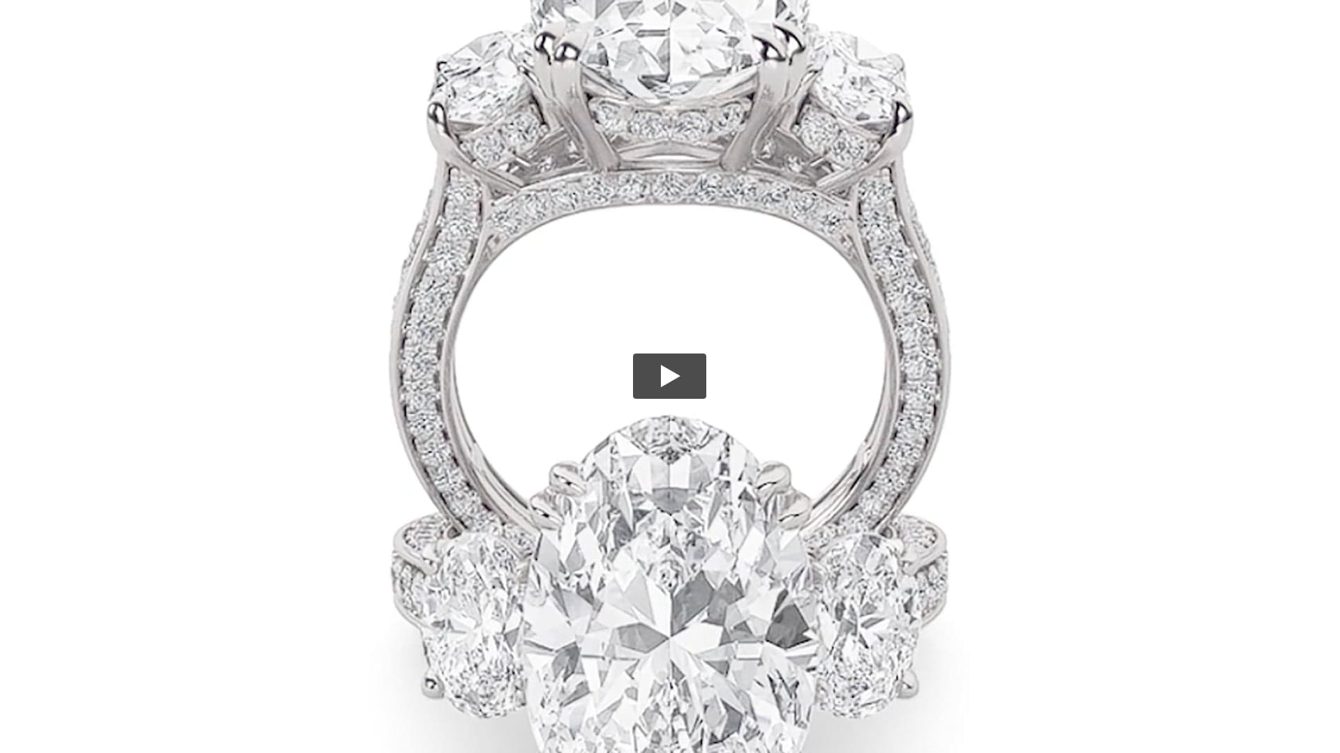 Oval Lab Diamond Bold Statement Accented Ring · Design 0858 product-video preview