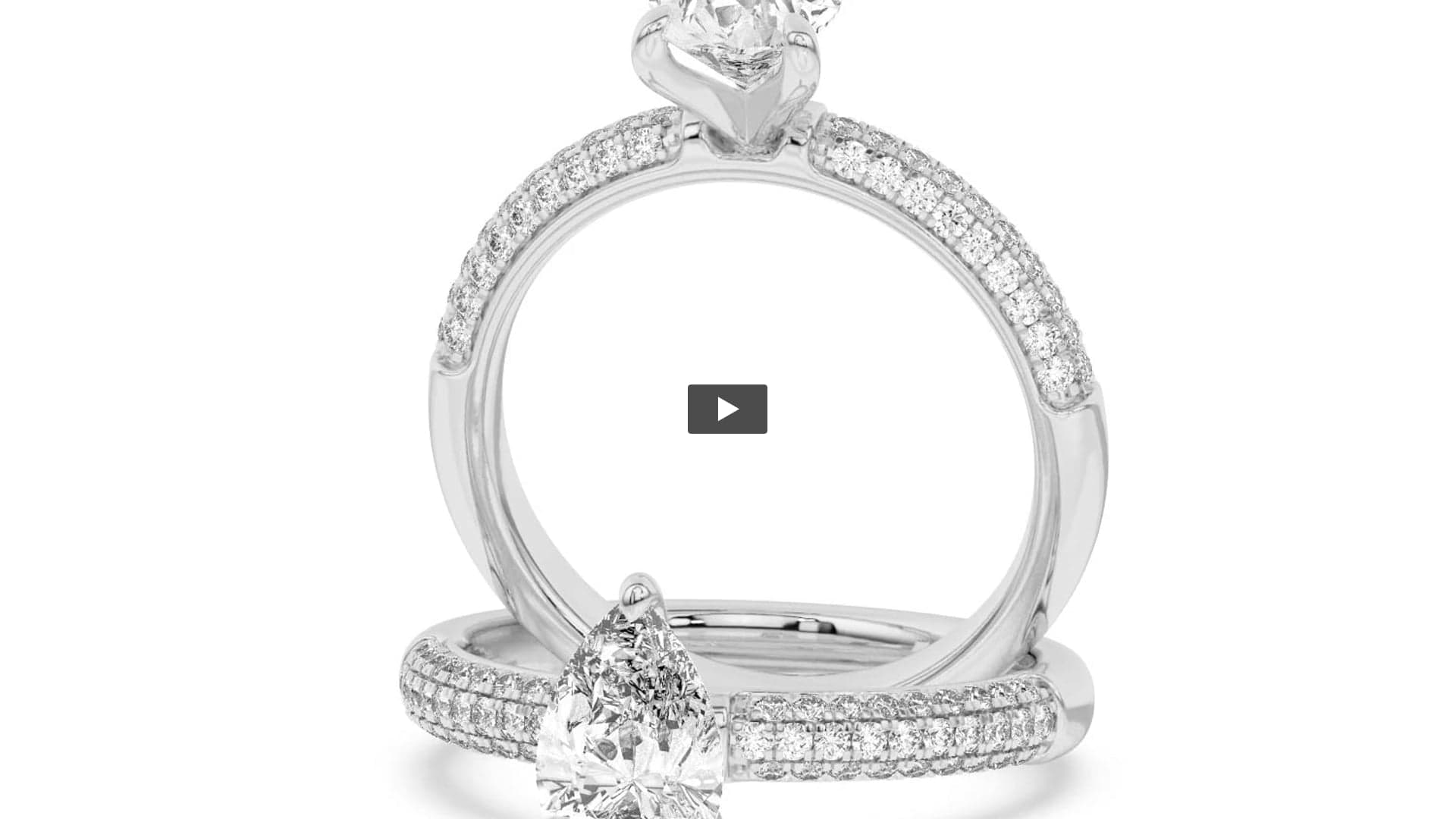 Pear Lab Diamond Three Row Micro Pave Engagement Ring product-video preview