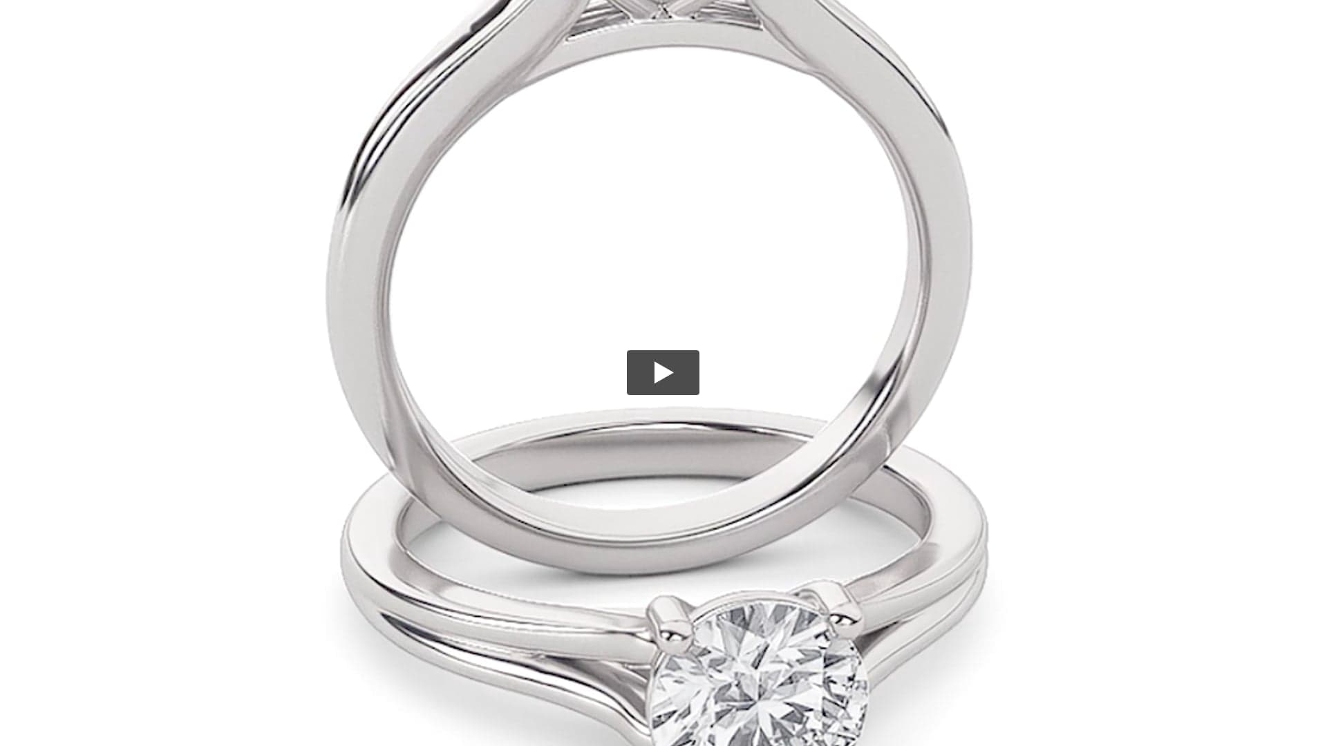 Round Lab Diamond SplitShank Solitaire Engagement Ring product-video preview
