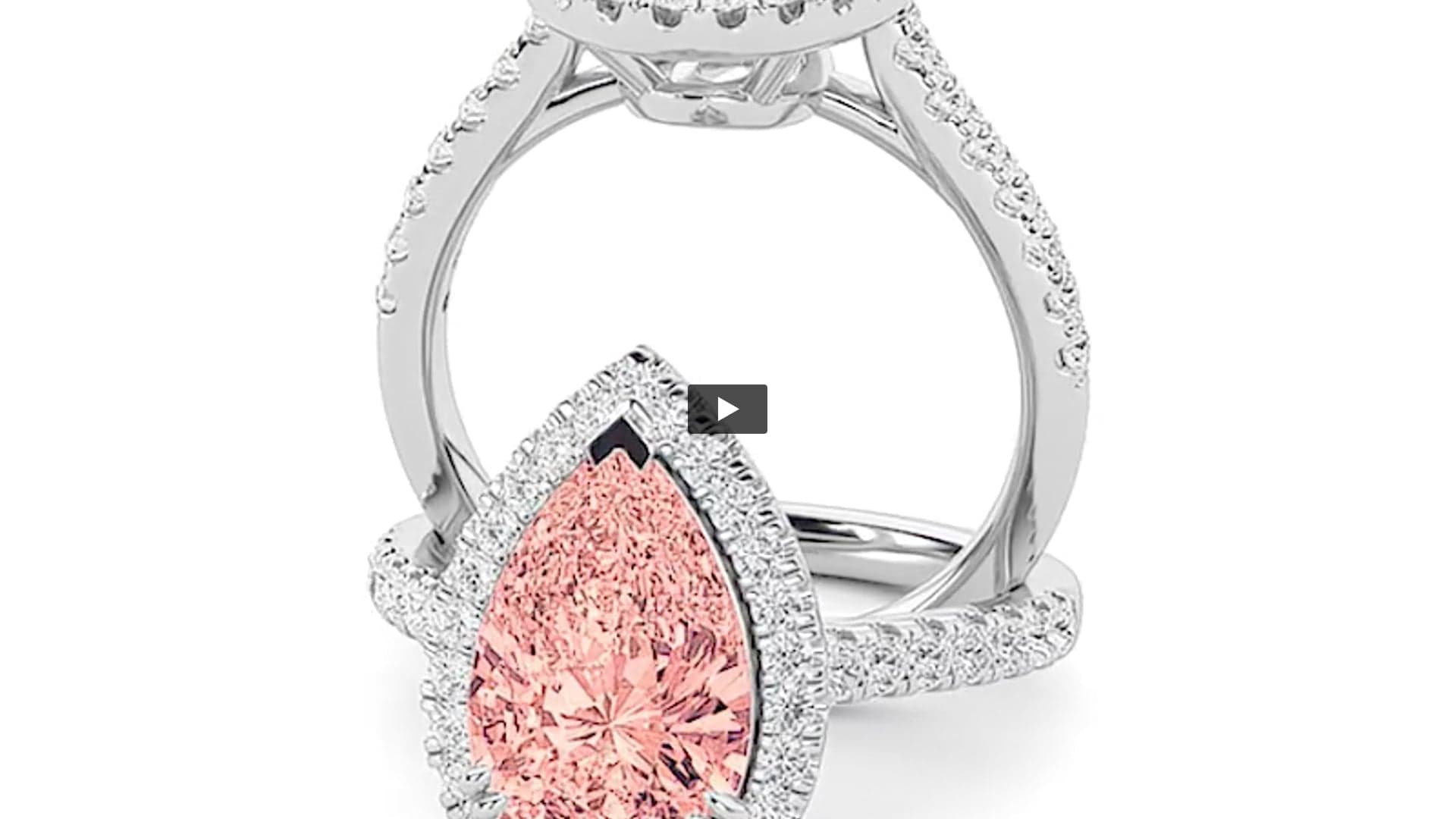 Pear Lab Diamond Bolld Accented Halo Engagement Ring product-video preview