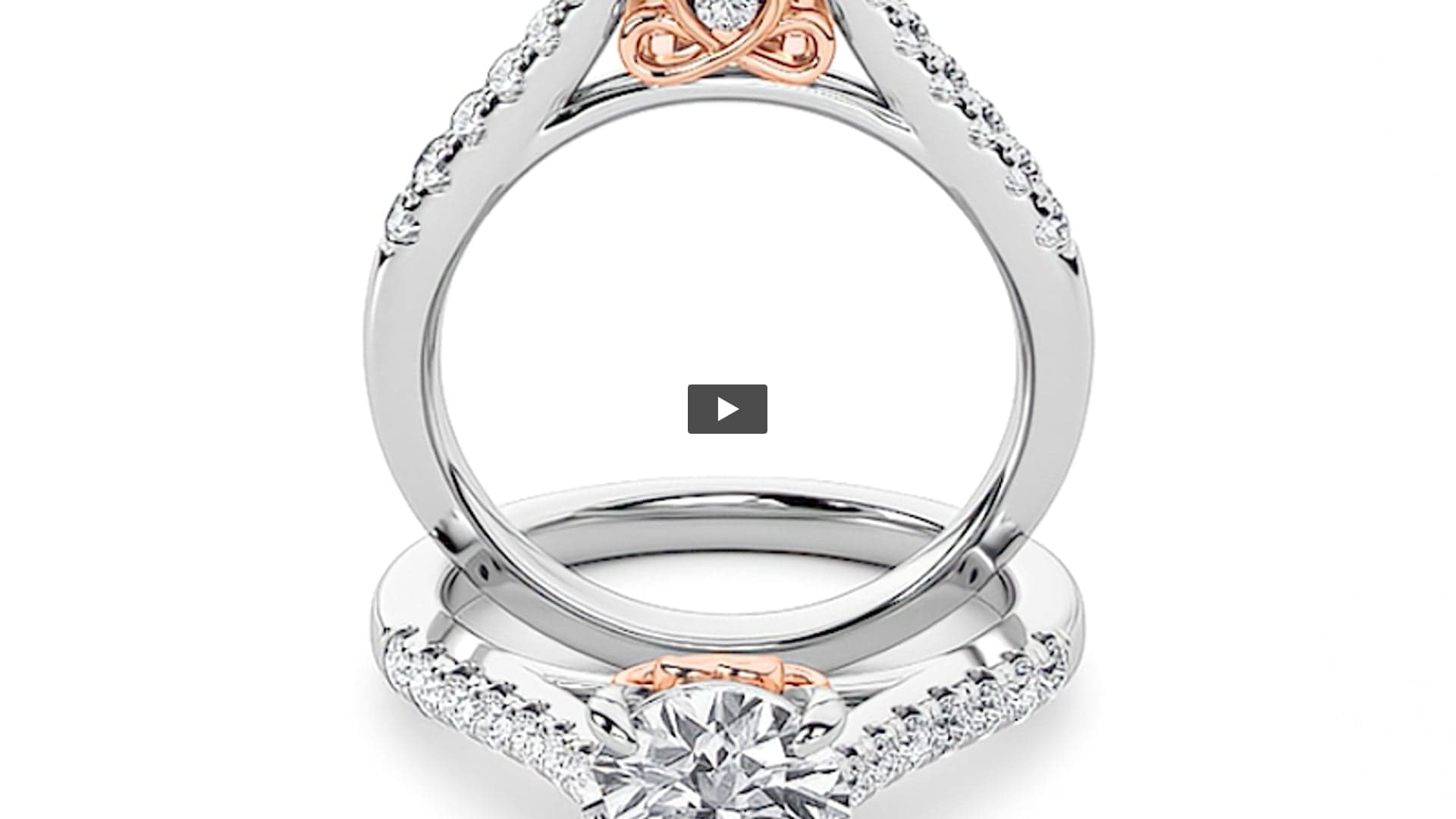 Round Lab Diamond Petite Shank Accented Engagement Ring product-video preview