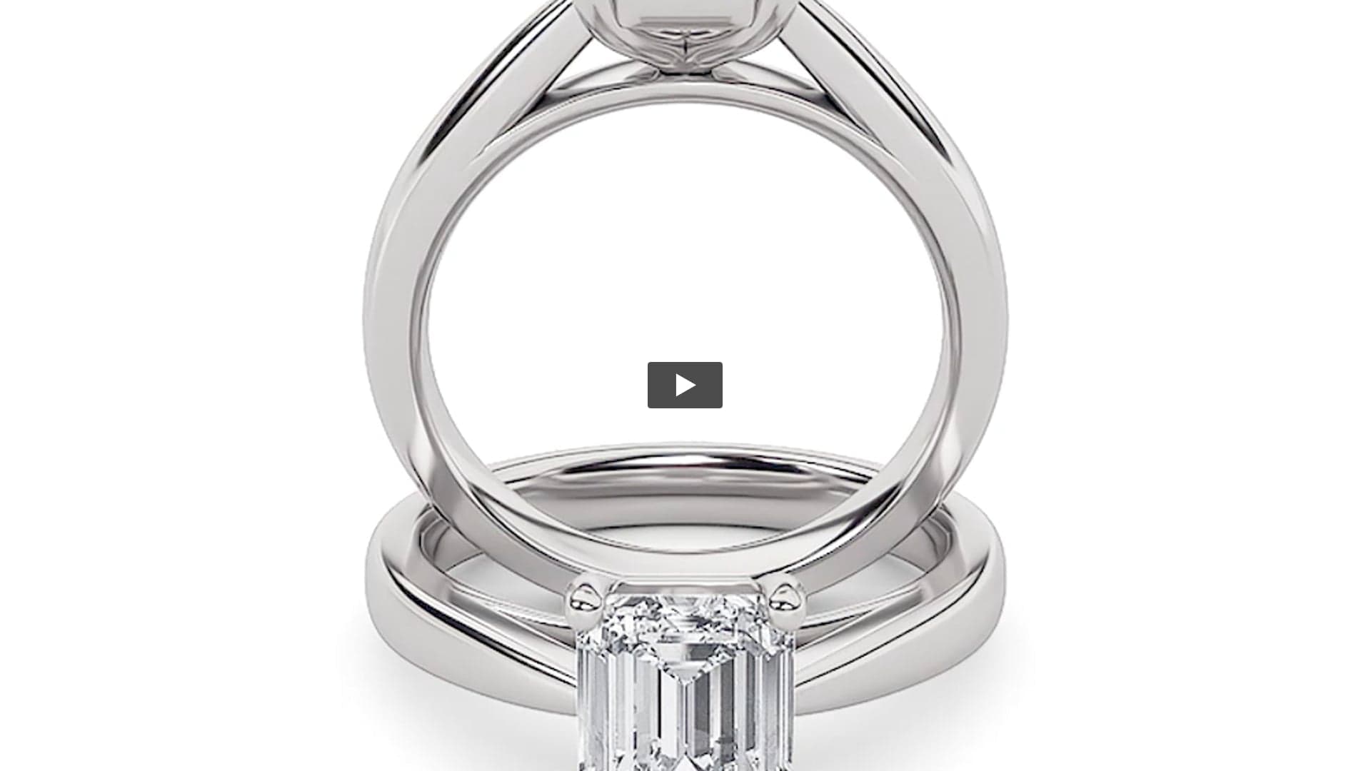 Emerald Lab Diamond Classic Shank Solitaire Engagement Ring product-video preview