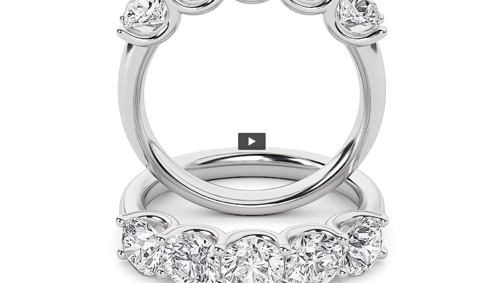 Round Lab Diamond Five Stone Band Ring · Design 1026 product-video preview