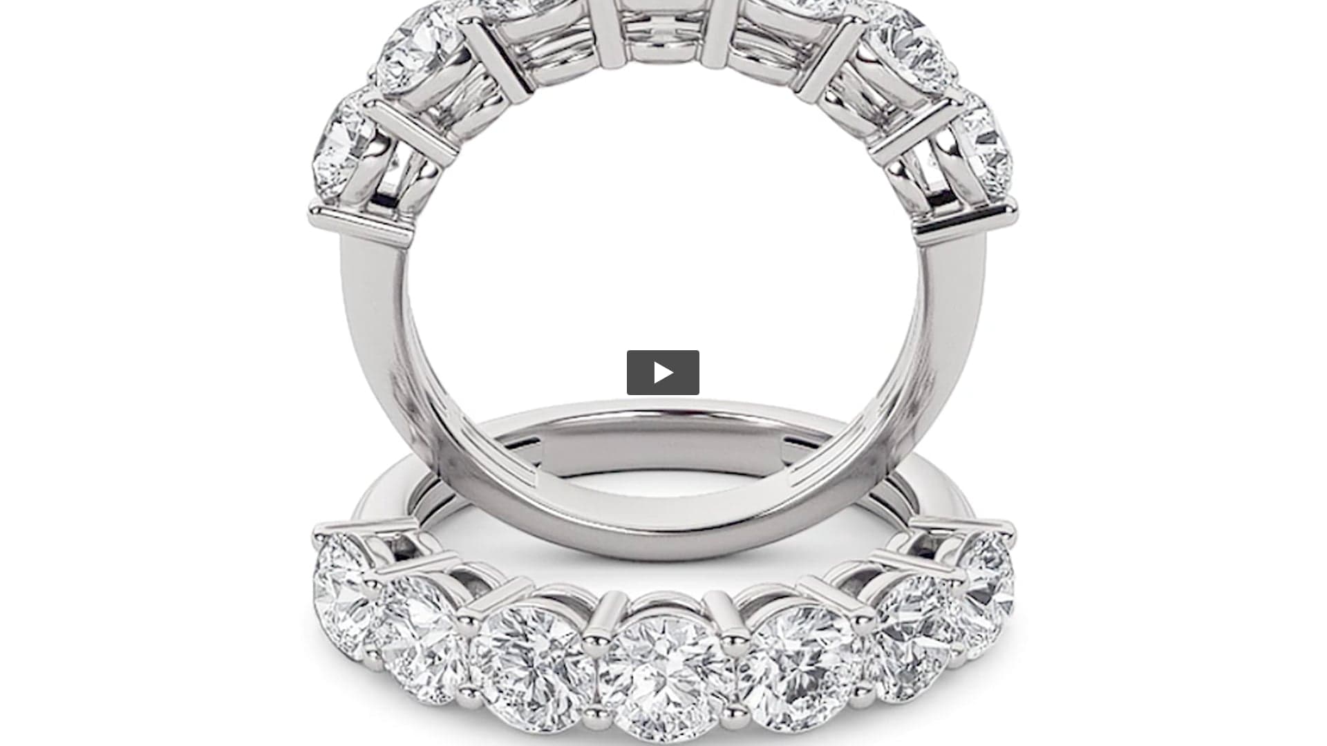 Round Lab Diamond SevenStone Band Ring product-video preview