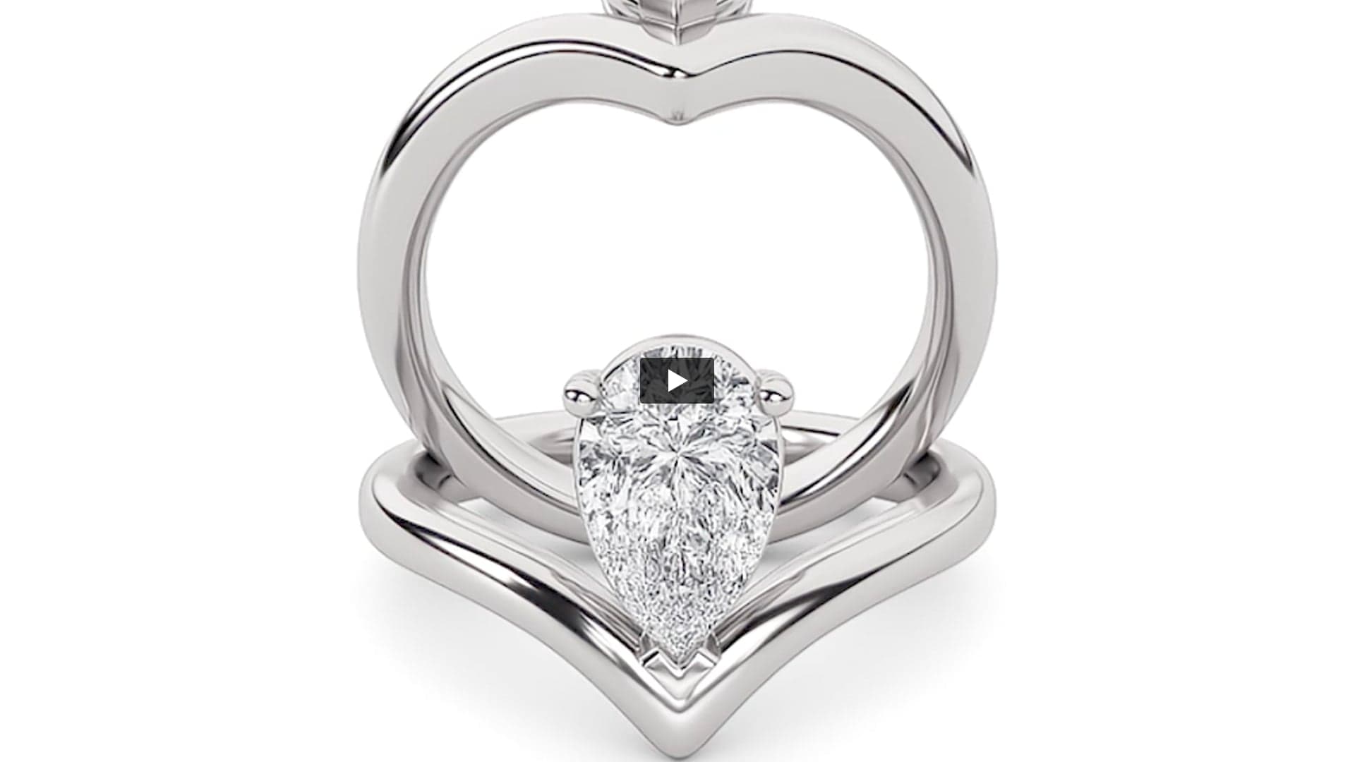 Pear Lab Diamond Chevron Solitaire Engagement Ring product-video preview