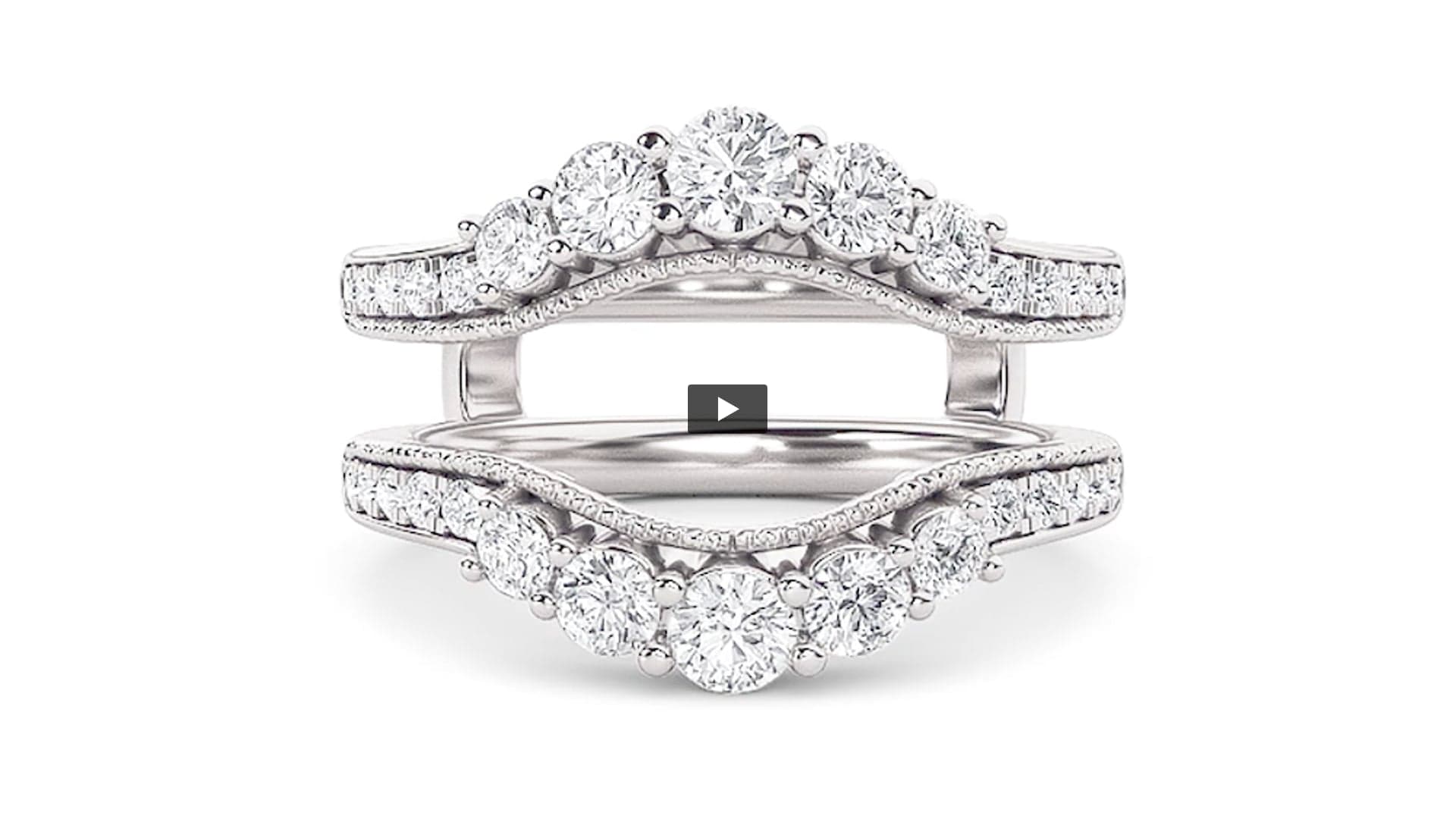Round Lab Diamond Insert Jacket Ring · Design 1053 product-video preview