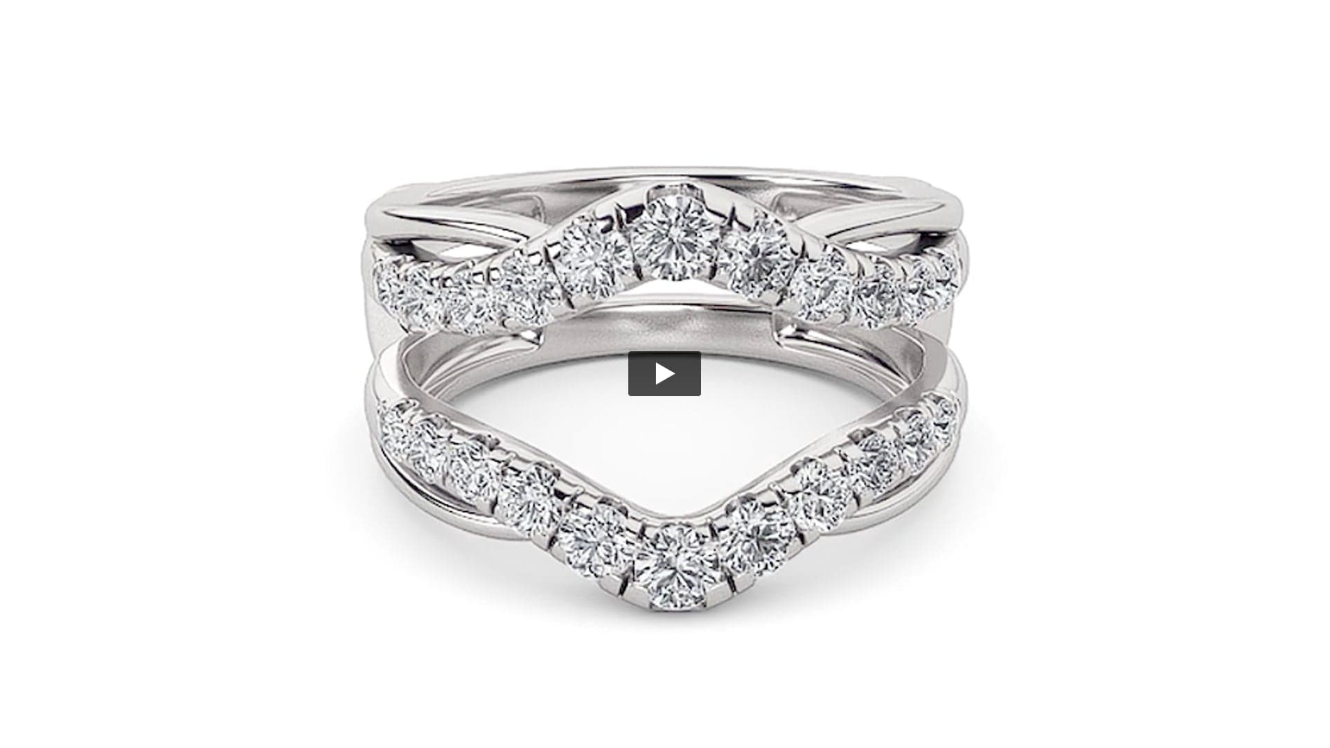 Round Lab Diamond Insert Jacket Ring · Design 1054 product-video preview