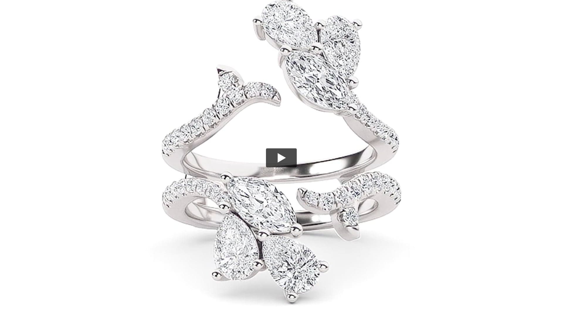 Marquise Lab Diamond Insert Jacket Ring · Design 1058 product-video preview