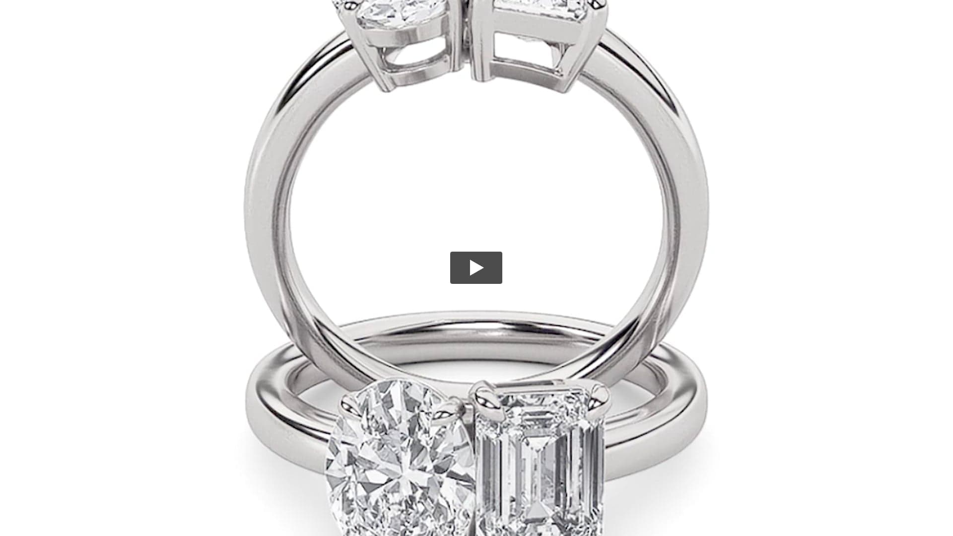 Emerald Lab Diamond Toiet Moi Engagement Ring · Design 1077 product-video preview