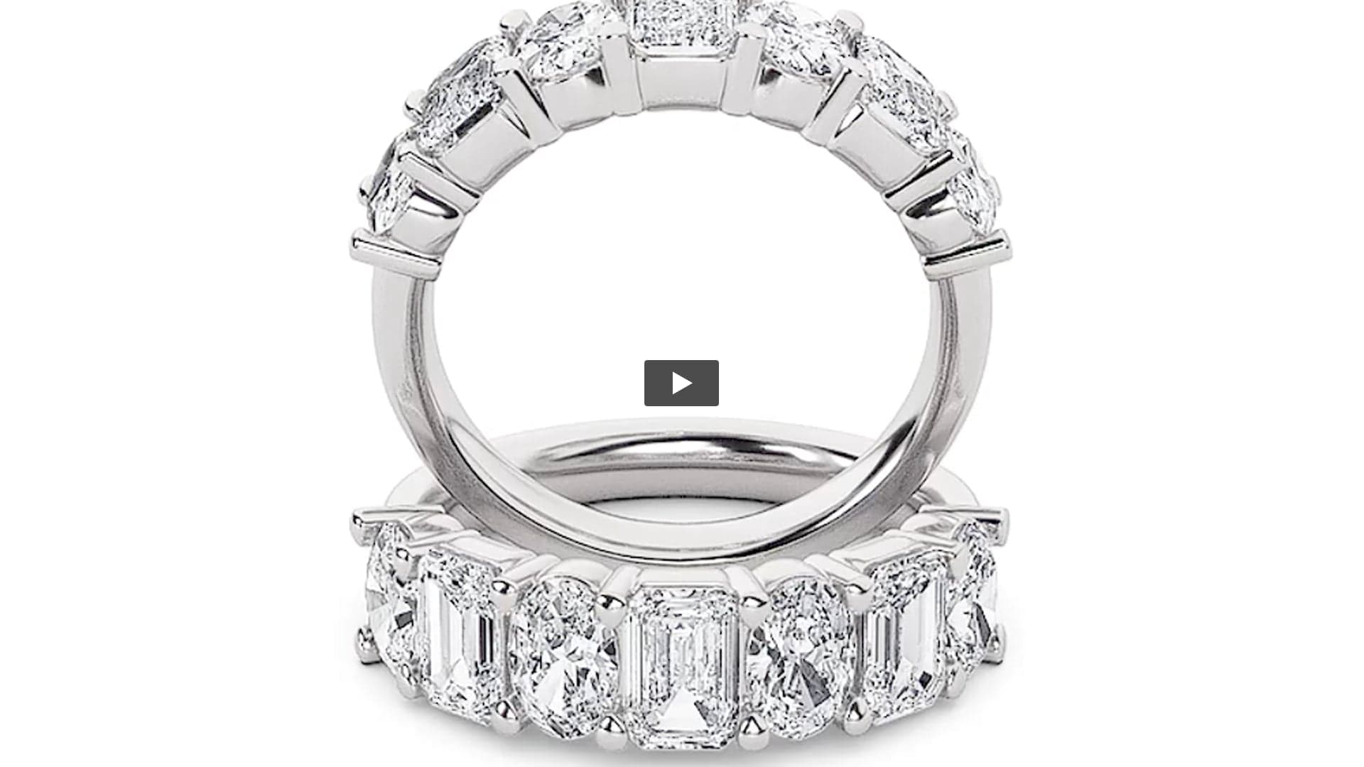Emerald Lab Diamond Seven Stone Band Ring product-video preview