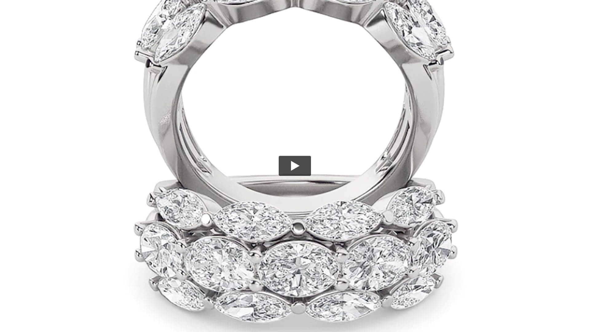 Oval Lab Diamond Multi Stone Band Ring product-video preview
