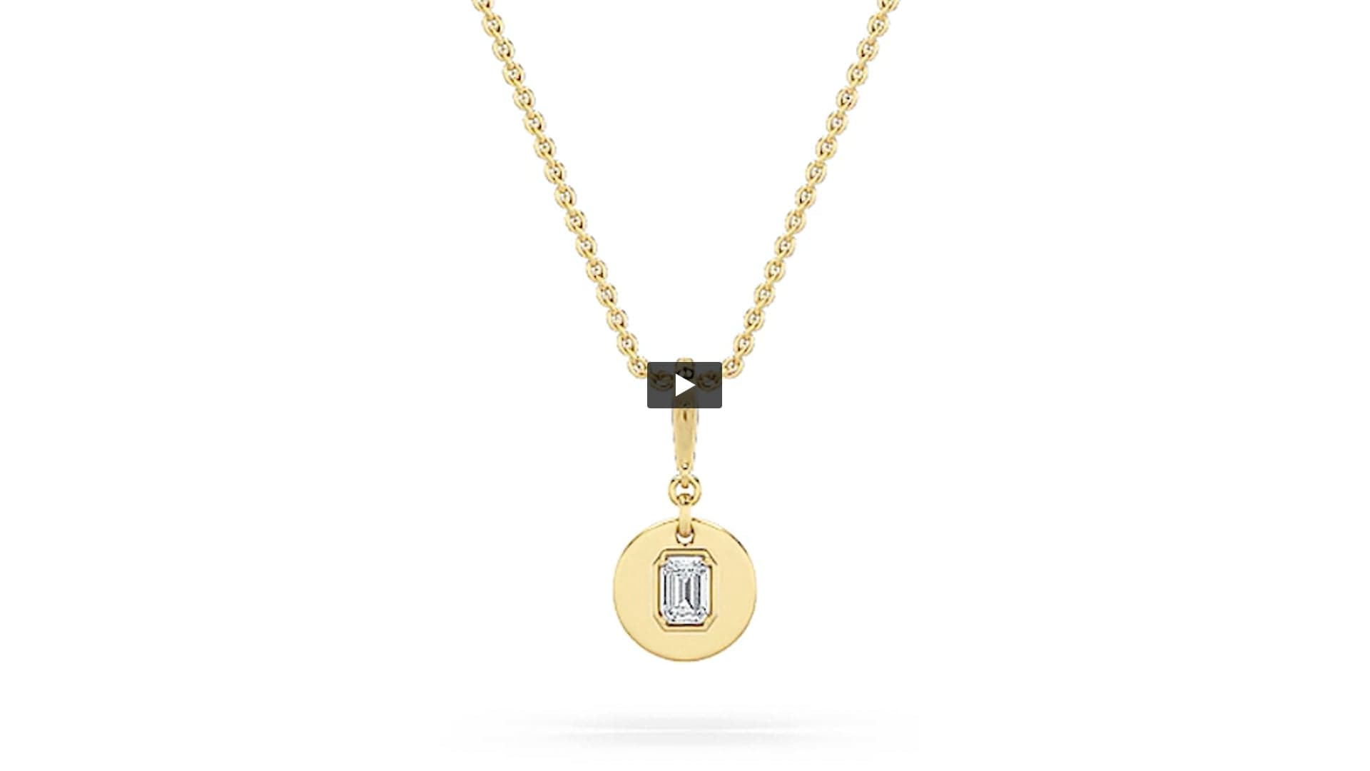 Emerald Lab Diamond DogTag Pendant · Design 1245 product-video preview