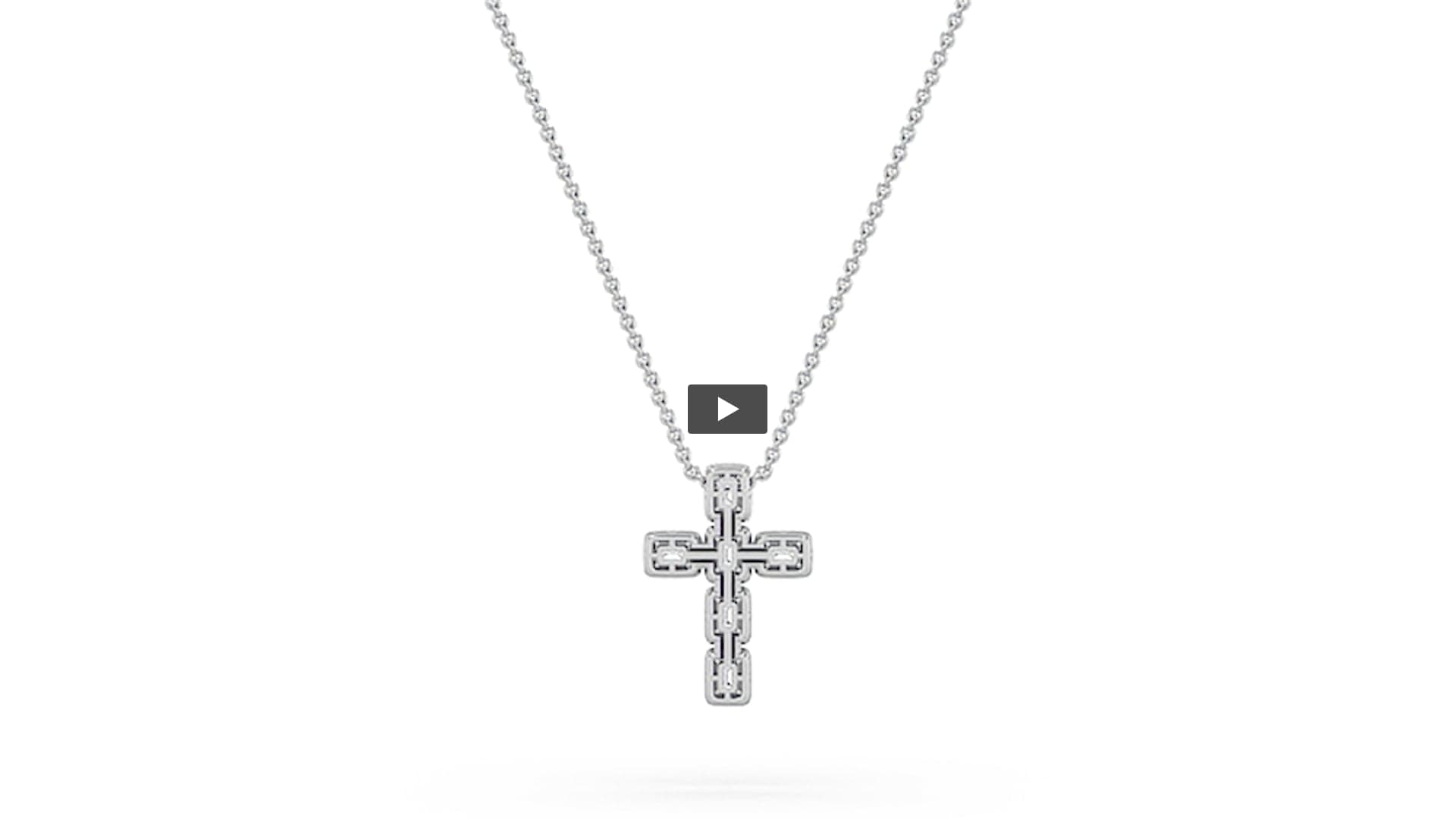 Emerald Lab Diamond Cross Pendant · Design 1257 product-video preview