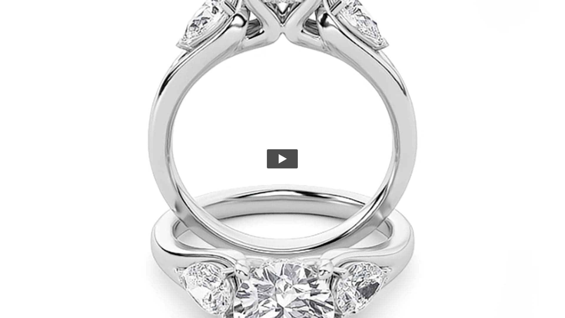 Round Lab Diamond Accented Three Stone Ring · Design 1271 product-video preview