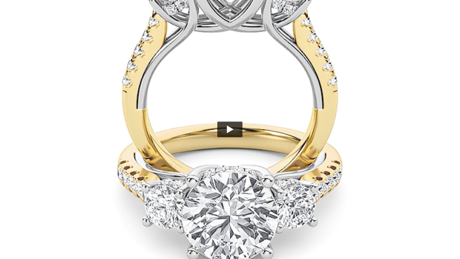 Round Lab Diamond Accented Three Stone Ring · Design 1272 product-video preview