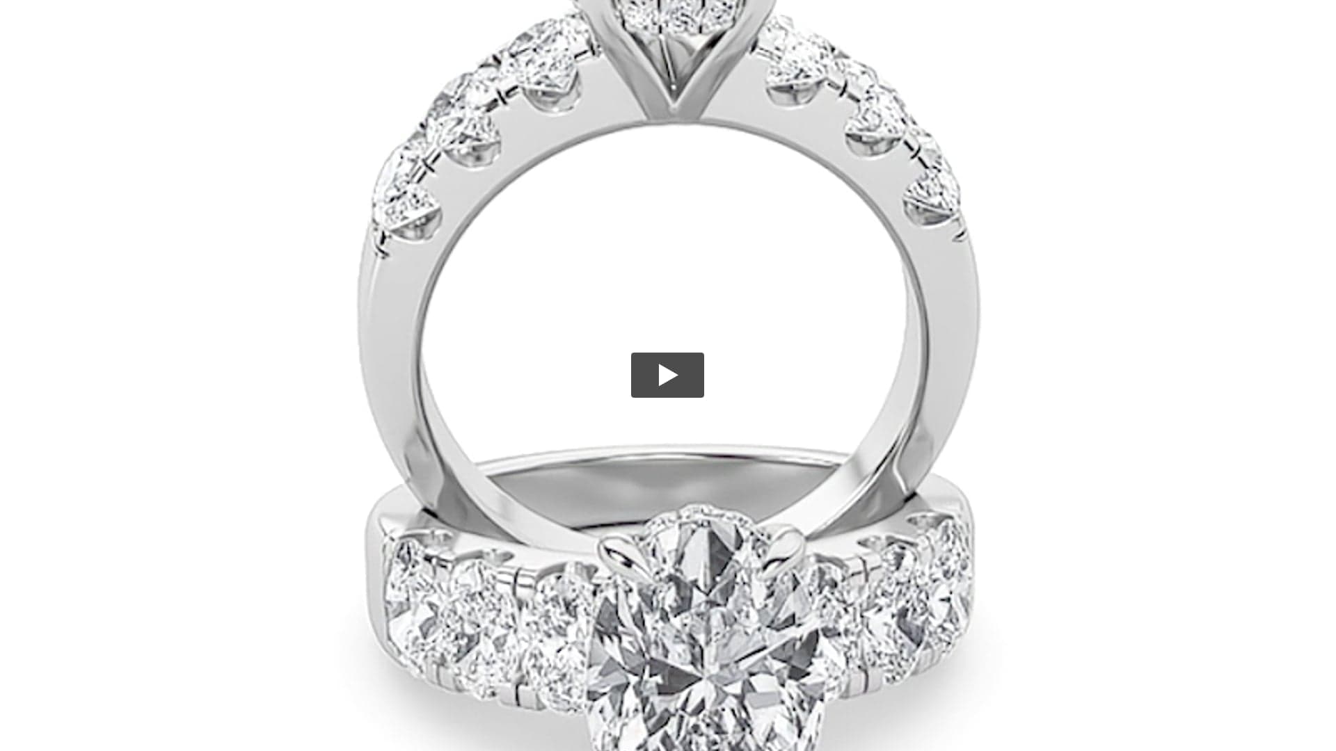 Oval Lab Diamond Bold Accented Engagement Ring · Design 1279 product-video preview