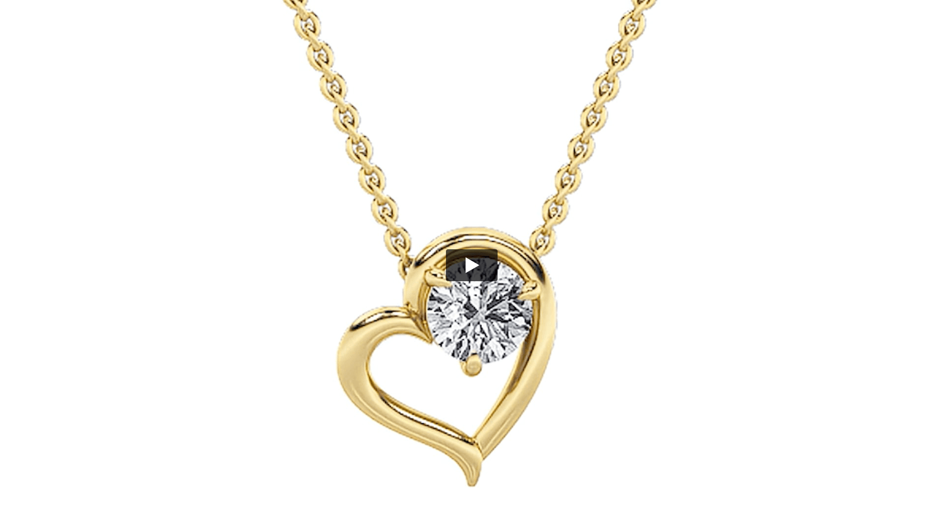 Round Lab Diamond Heart Pendant · Design 1299 product-video preview