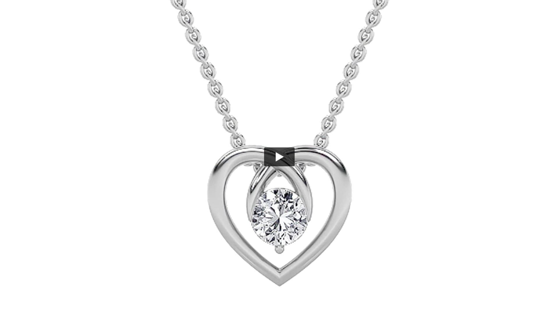 Round Lab Diamond HeartShaped Pendant · Design 1313 product-video preview