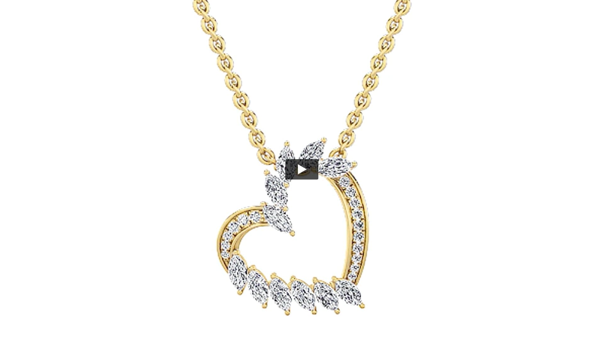 Marquise Lab Diamond Heart Pendant · Design 1314 product-video preview