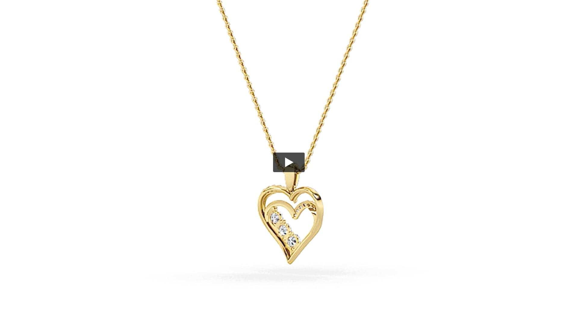 Round Lab Diamond HeartShaped Pendant · Design 1322 product-video preview