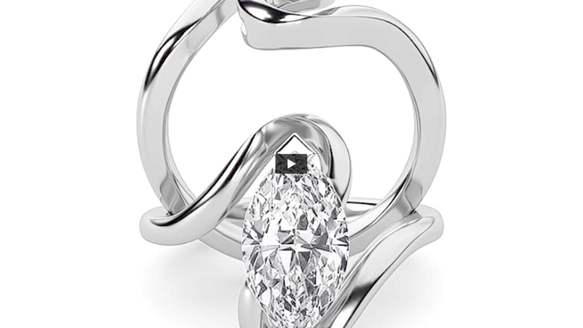 Marquise Lab Diamond Swirl Engagement Ring product-video preview