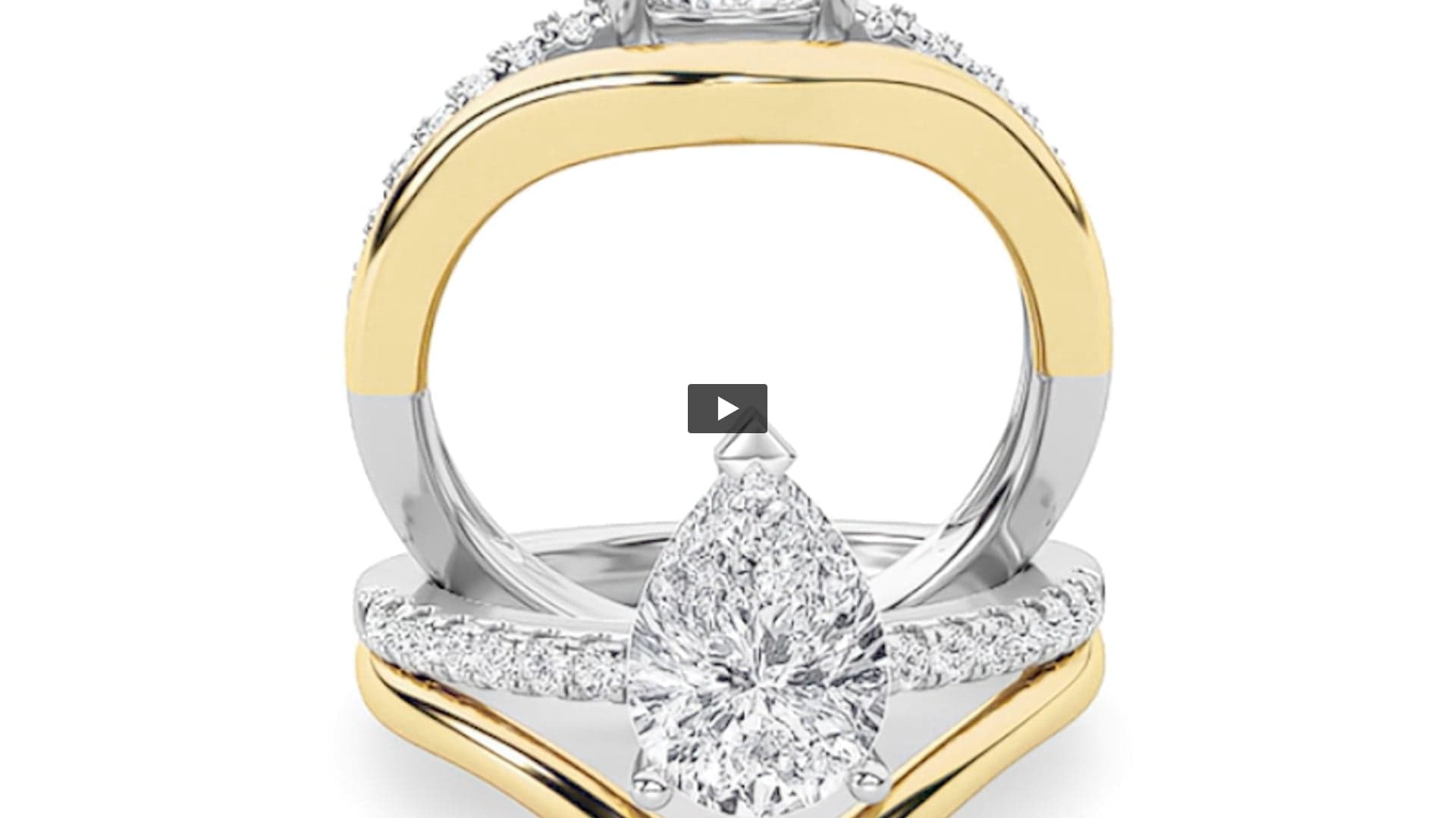 Pear Lab Diamond Two-Tone Wave Inspired Engagement Ring product-video preview