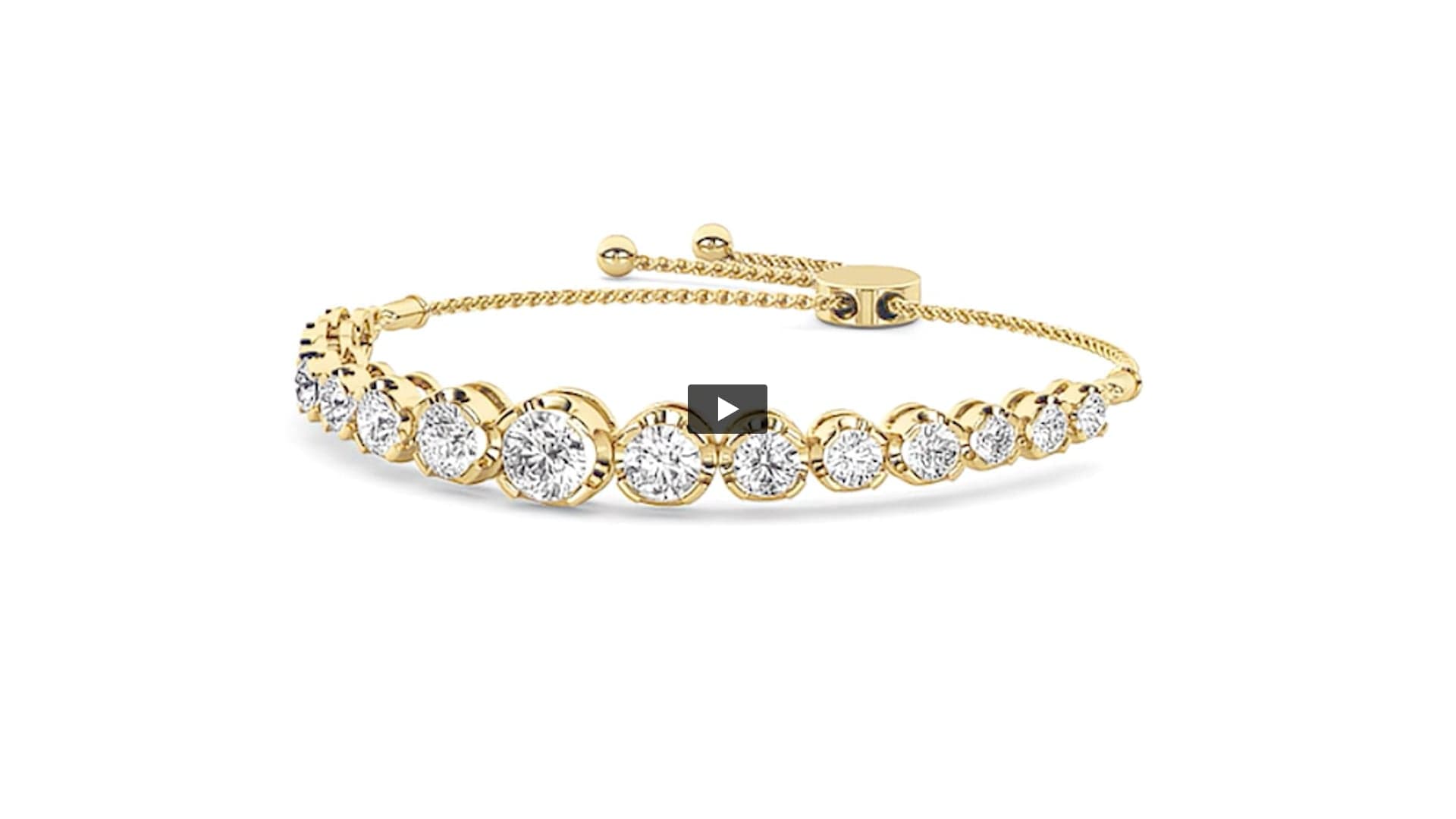 Round Lab Diamond Bolo Bracelet · Design 1347 product-video preview