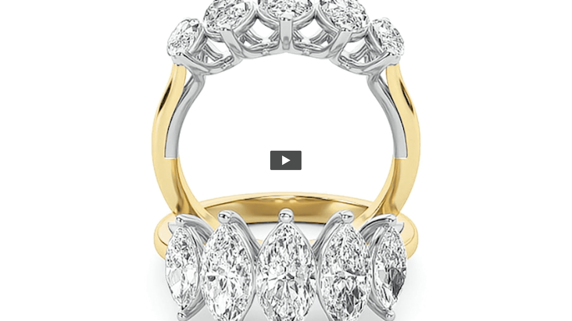 Marquise Lab Diamond Five Stone Ring product-video preview