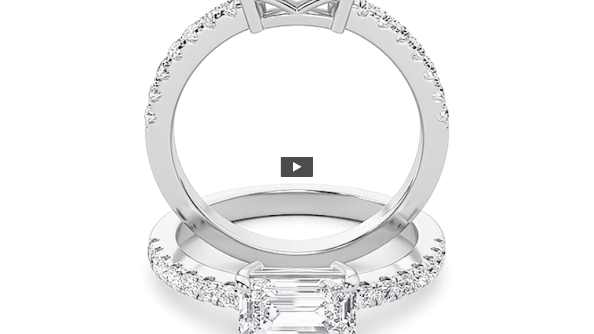 Emerald Lab Diamond East–West Accented Ring product-video preview