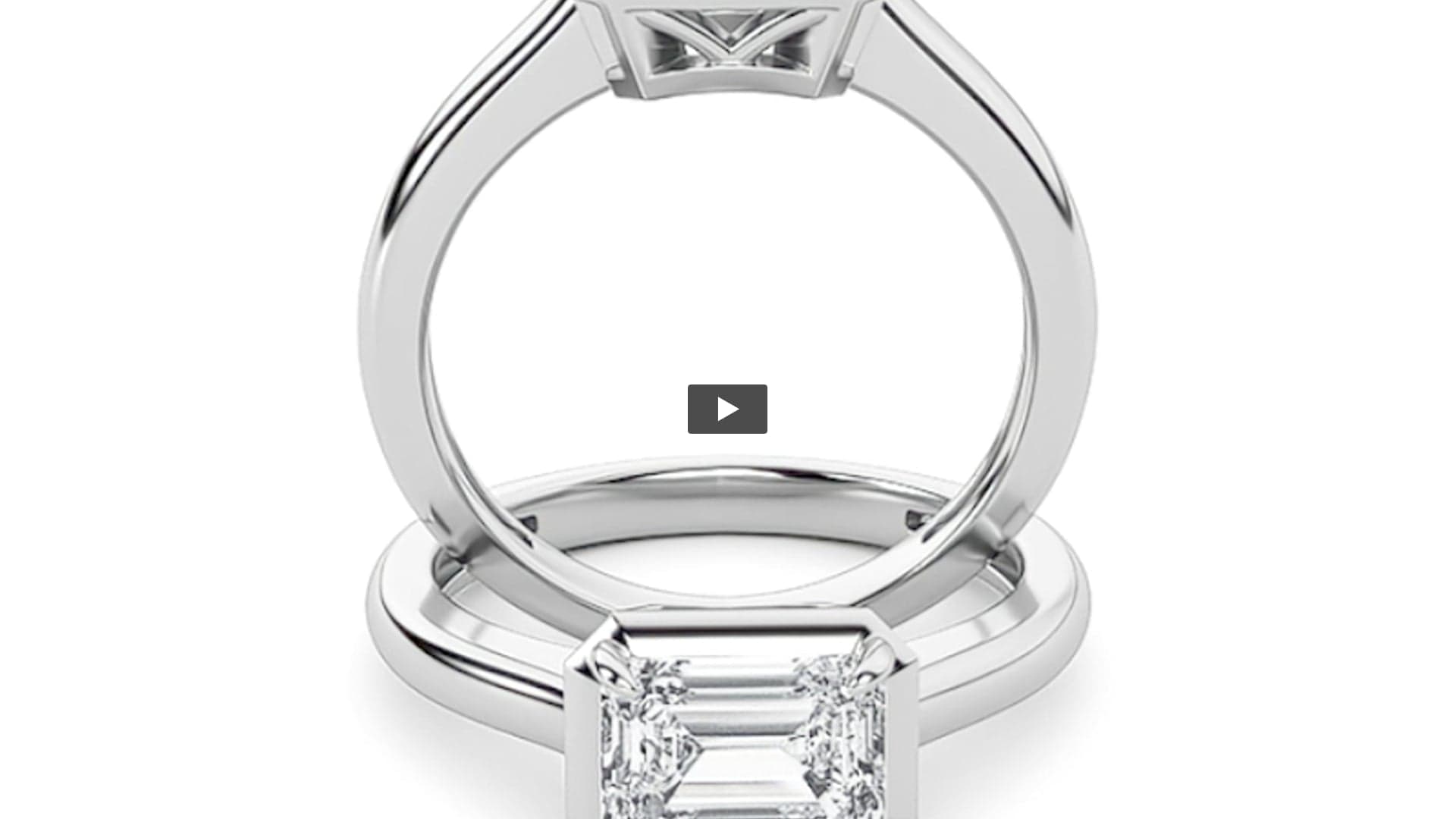 Emerald Lab Diamond East–West Solitaire Ring · Design 1375 product-video preview