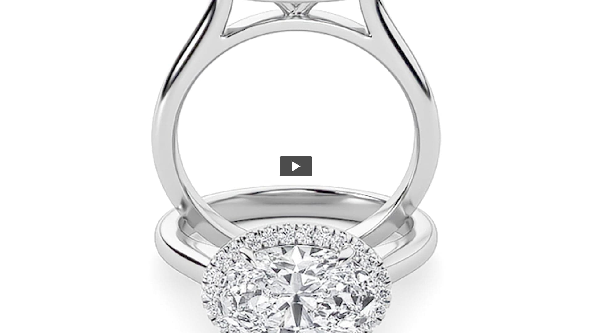Oval Lab Diamond East–West Accented Solitaire Ring product-video preview