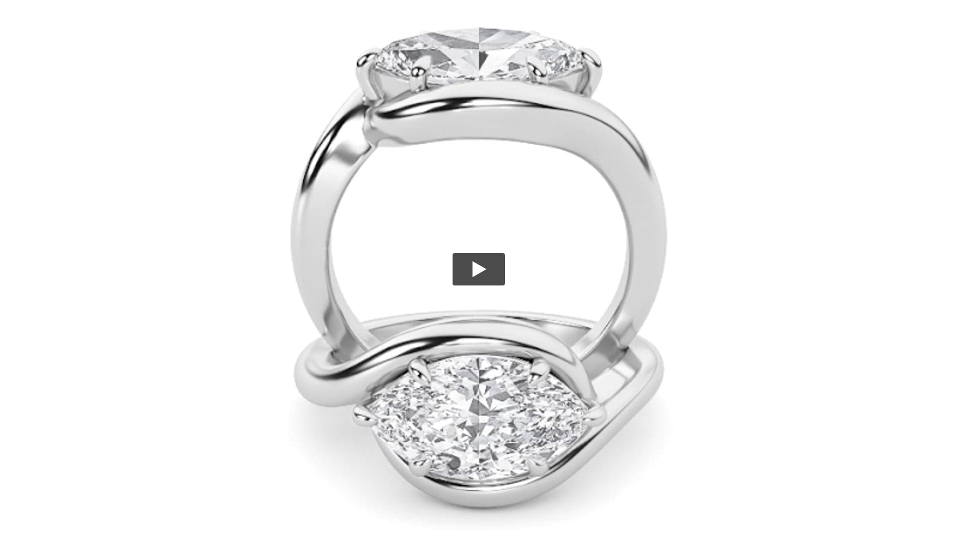 Marquise Lab Diamond East–West Solitaire Ring product-video preview