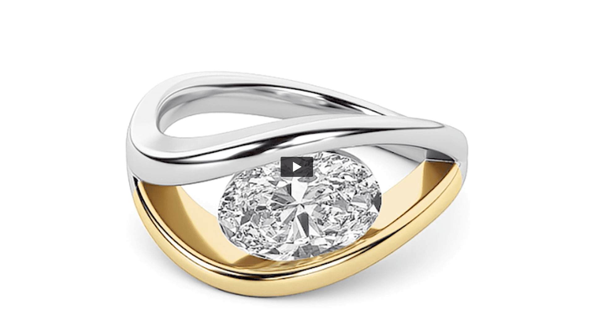 Oval Lab Diamond EastWest Solitaire Ring · Design 1385 product-video preview