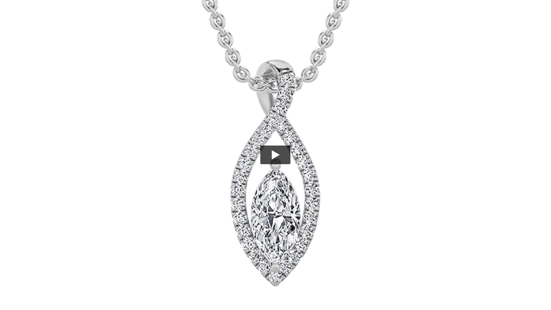 Marquise Lab DiamondHeart Lab Diamond Pendant product-video preview